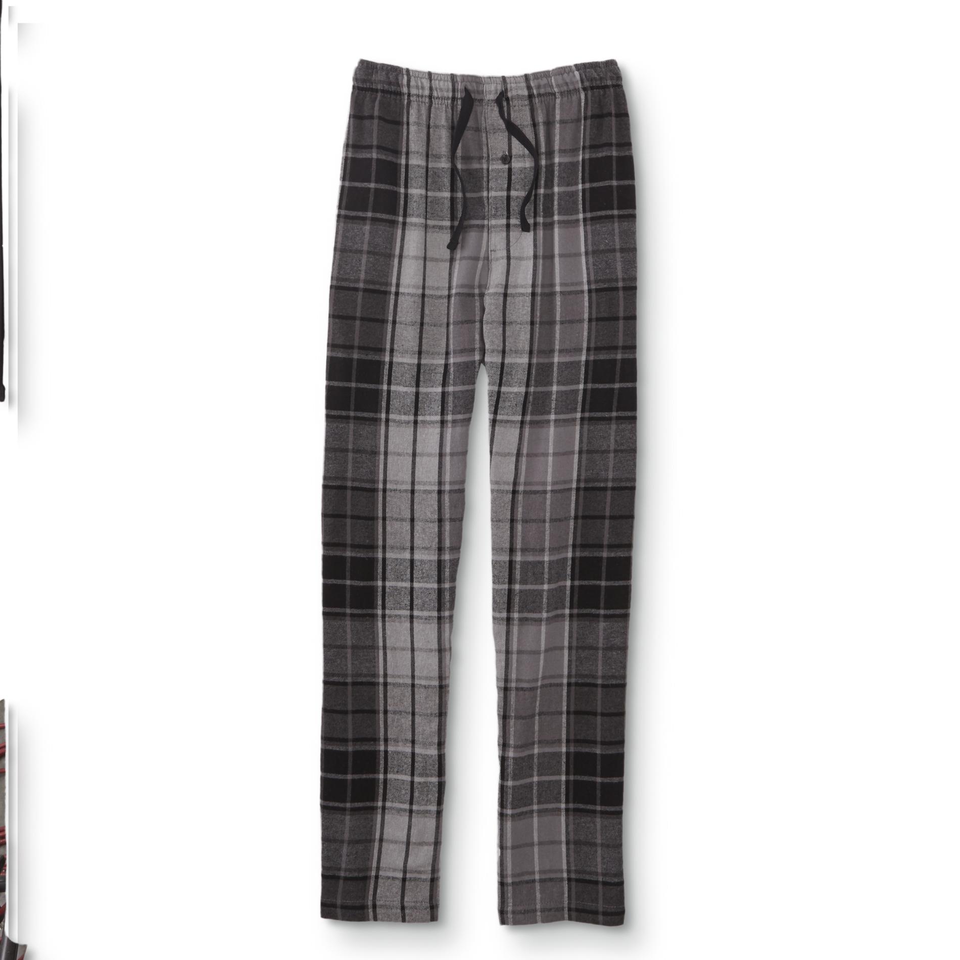 black and red flannel pajama pants