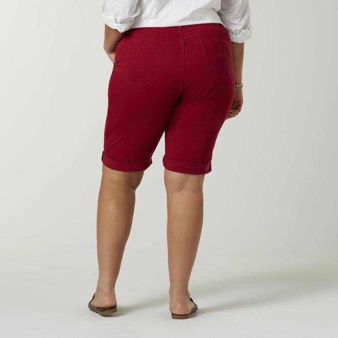 Jaclyn Smith Women's Cuffed Bermuda Shorts