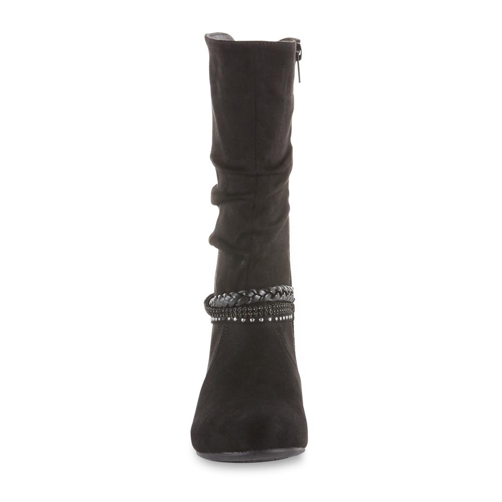 Simply Styled Girls' Slouch Boot - Black