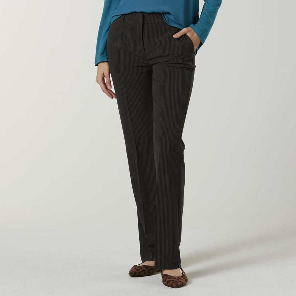 Simply Styled Women's Bootcut Dress Pants - Pinstripe