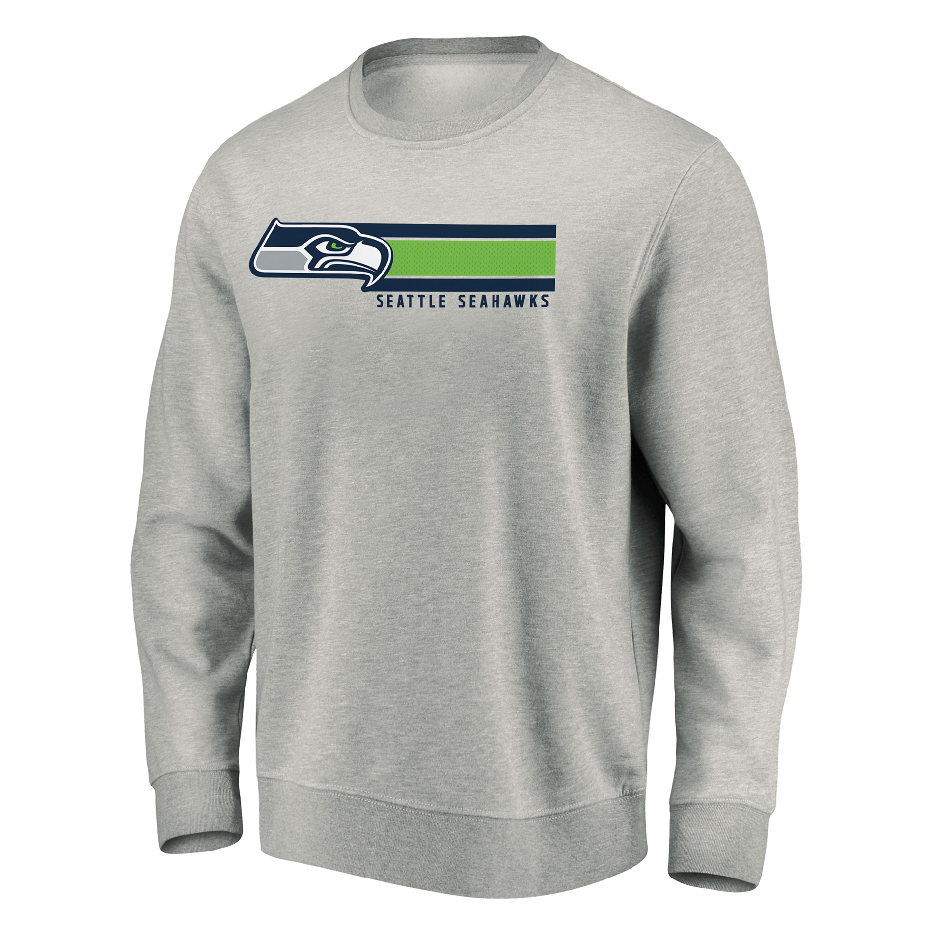 NFL Men&#8217;s Long Sleeve Logo Stripe T-Shirt &#8211; Seattle Seahawks
