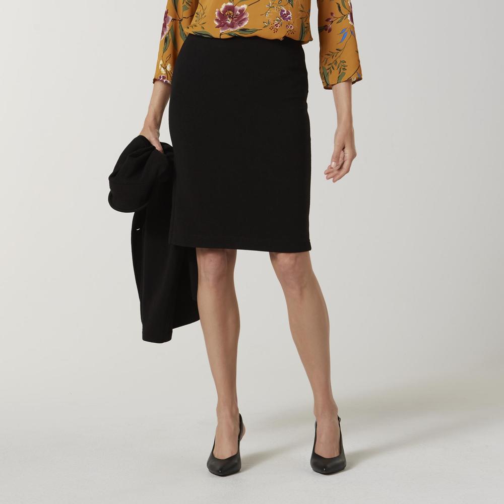 Jaclyn Smith Women's Knit Pencil Skirt