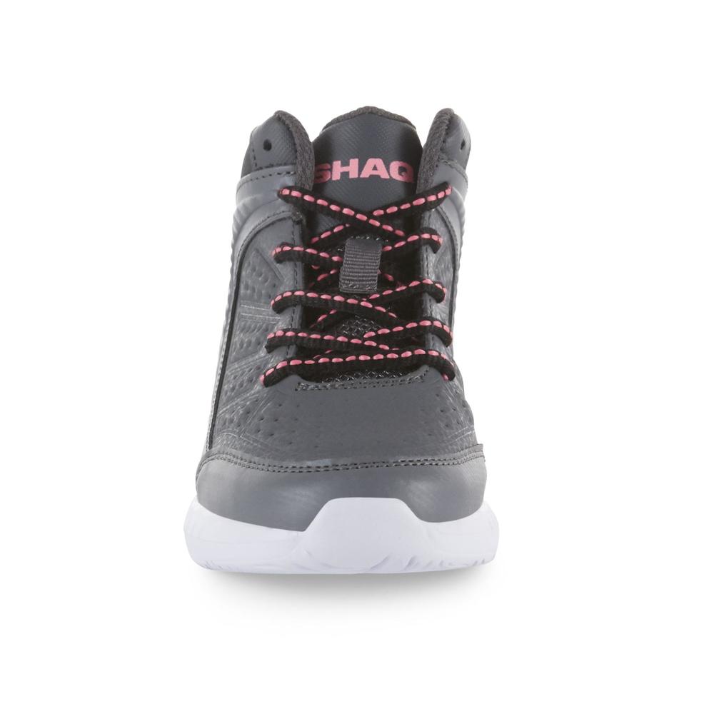 Shaq Girls' Precision High-Top Basketball Shoe - Gray/Pink