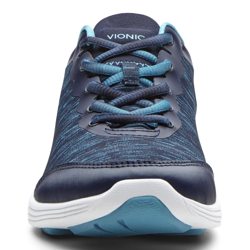 Vionic with Orthaheel Technology Women's Fyn Agile Wide Athletic Shoe - Blue