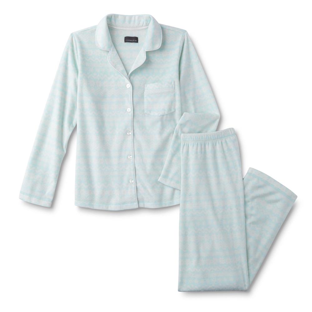 Covington Petite Women's Pajama Shirt & Pants - Fair Isle