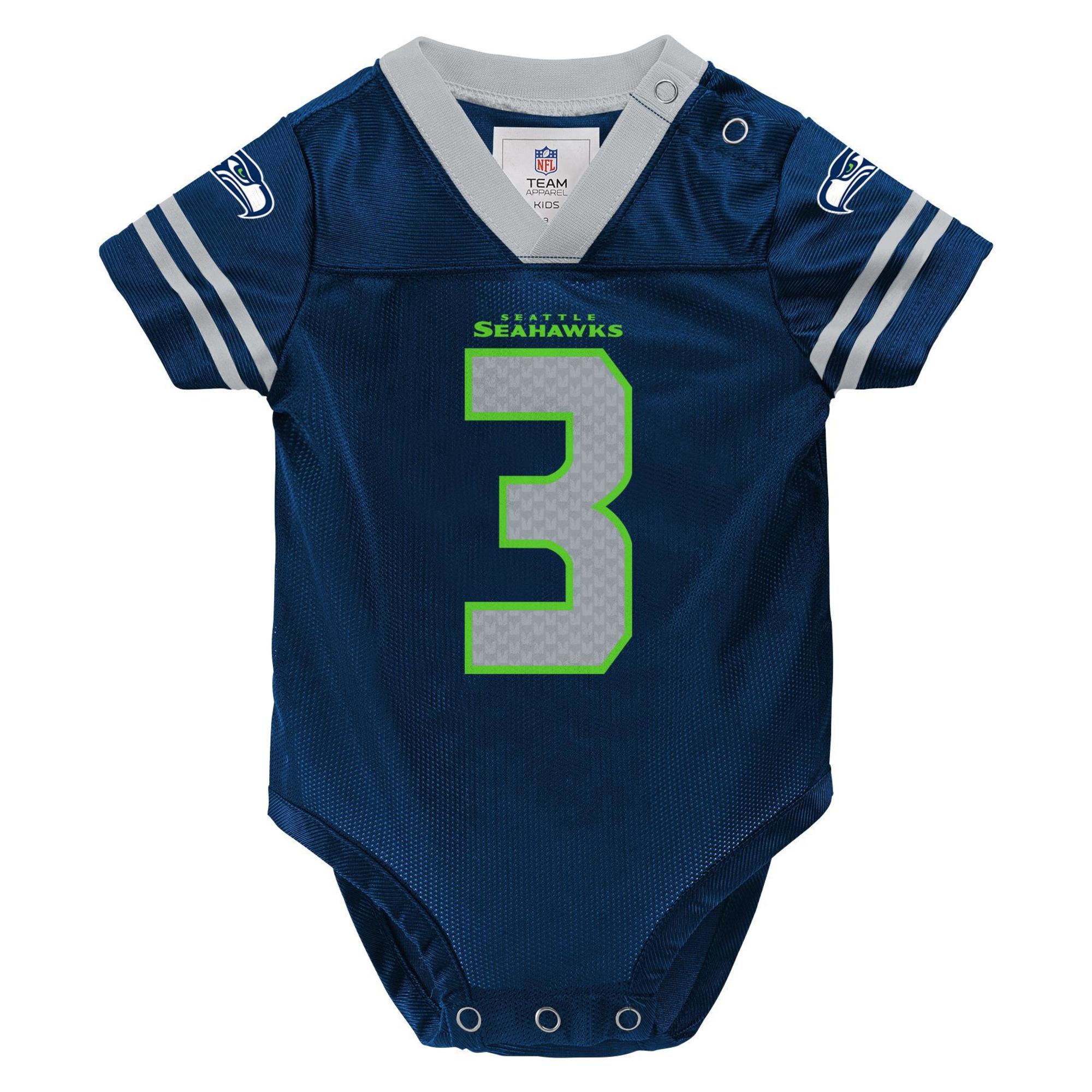 NFL Infants' Player Jersey Bodysuit - Seattle Seahawks Russell Wilson