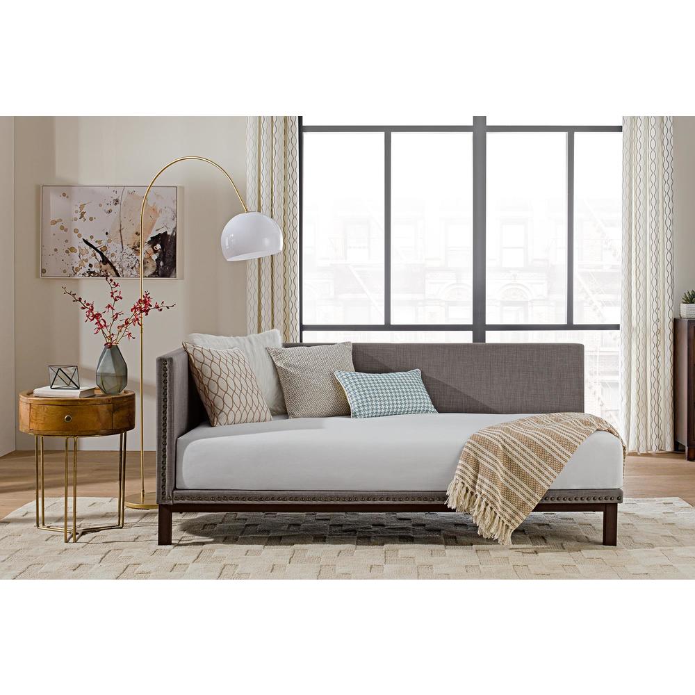 Dorel Mid Century Linen Upholstered Modern Daybed Multiple Colors