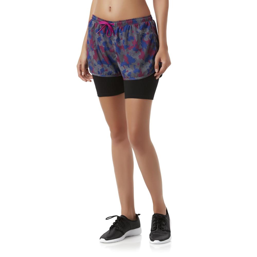 Everlast&reg; Sport Women's Layered Athletic Shorts - Abstract
