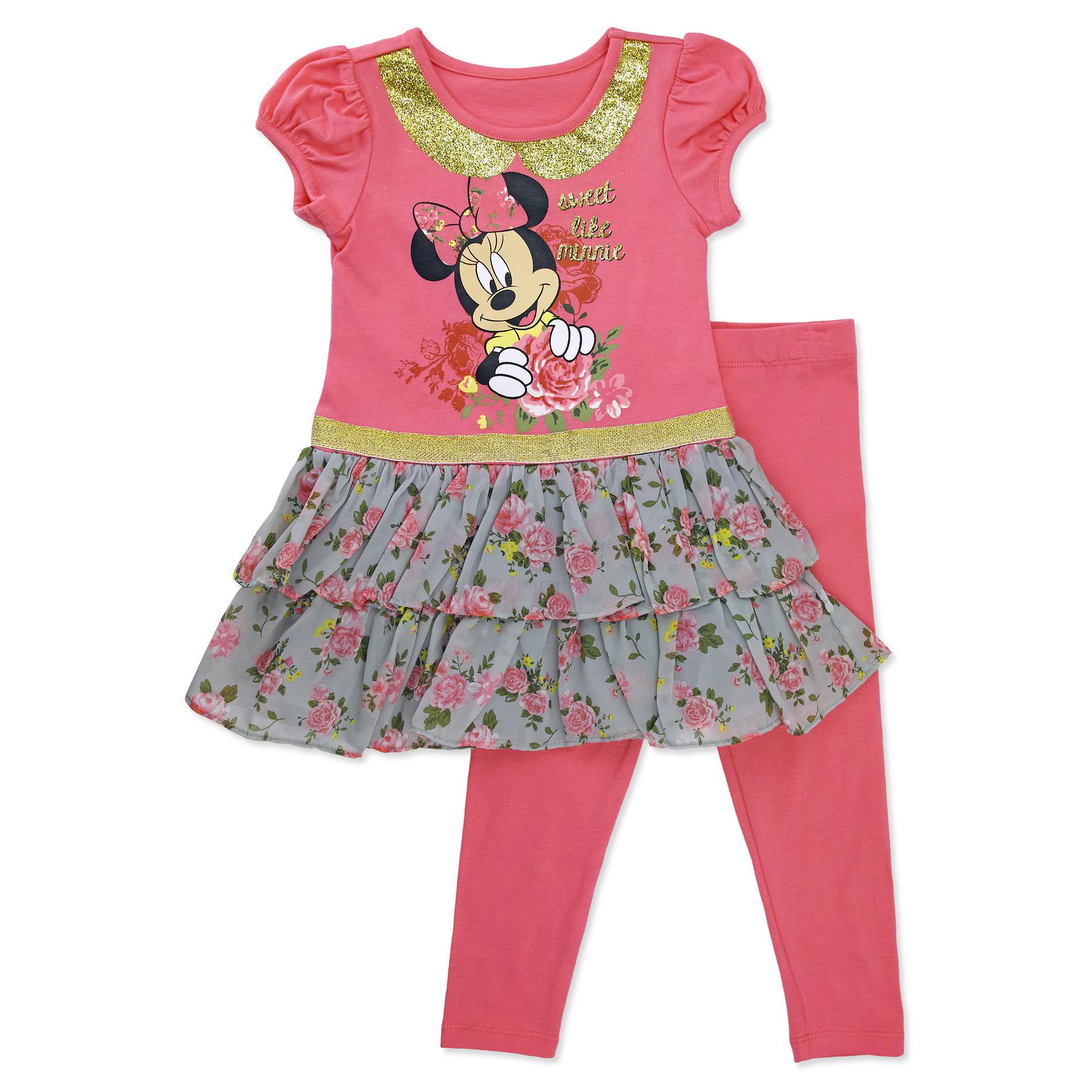 Disney Minnie Mouse Infant & Toddler Girl's Dress & Leggings