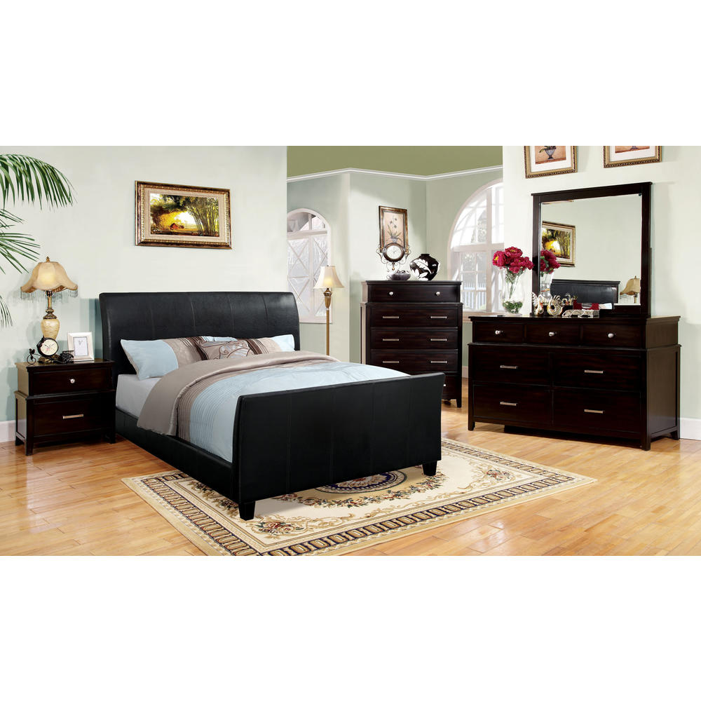 Furniture of America Netta Upholstered Sleigh Bed