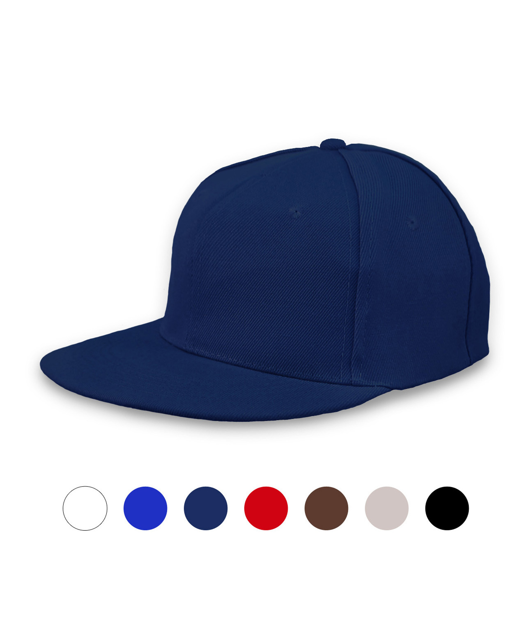 Selini NY Plain Color Flat Brim Snapback Baseball Cap