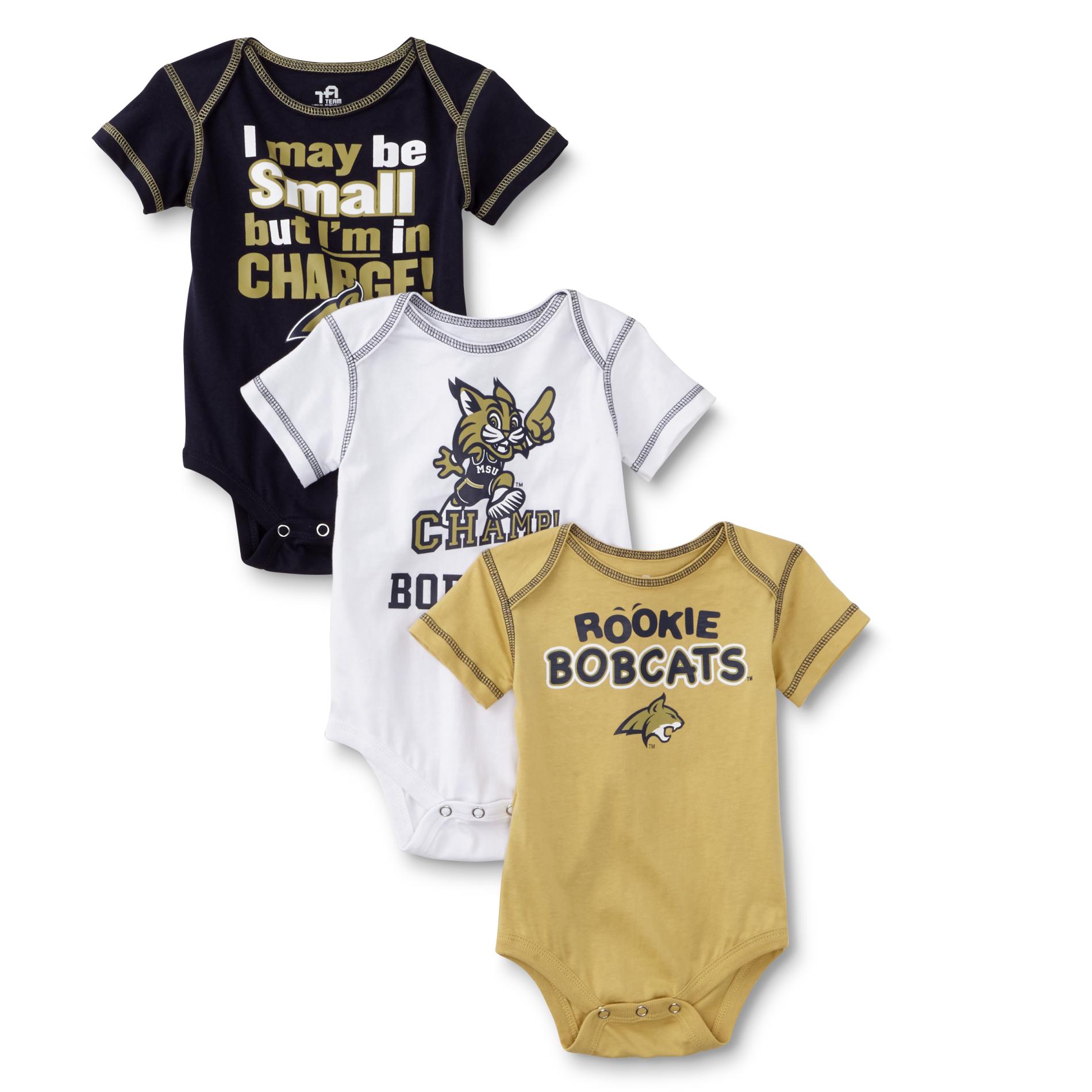 Newborn & Infant Boys' 3-Pack Bodysuits - Montana State University Bobcats