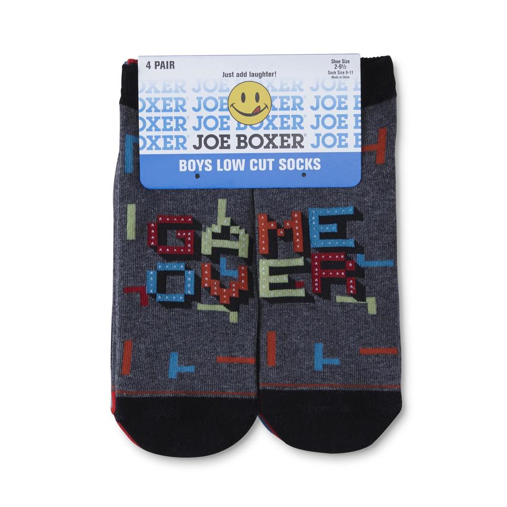 Joe Boxer Boys' 4-pairs Low-Cut Socks - Video Game