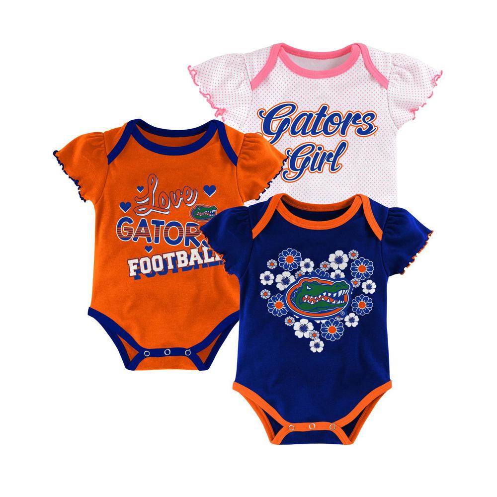 Infant & Toddler Girls' 3-Pack Bodysuits - University of Florida Gators