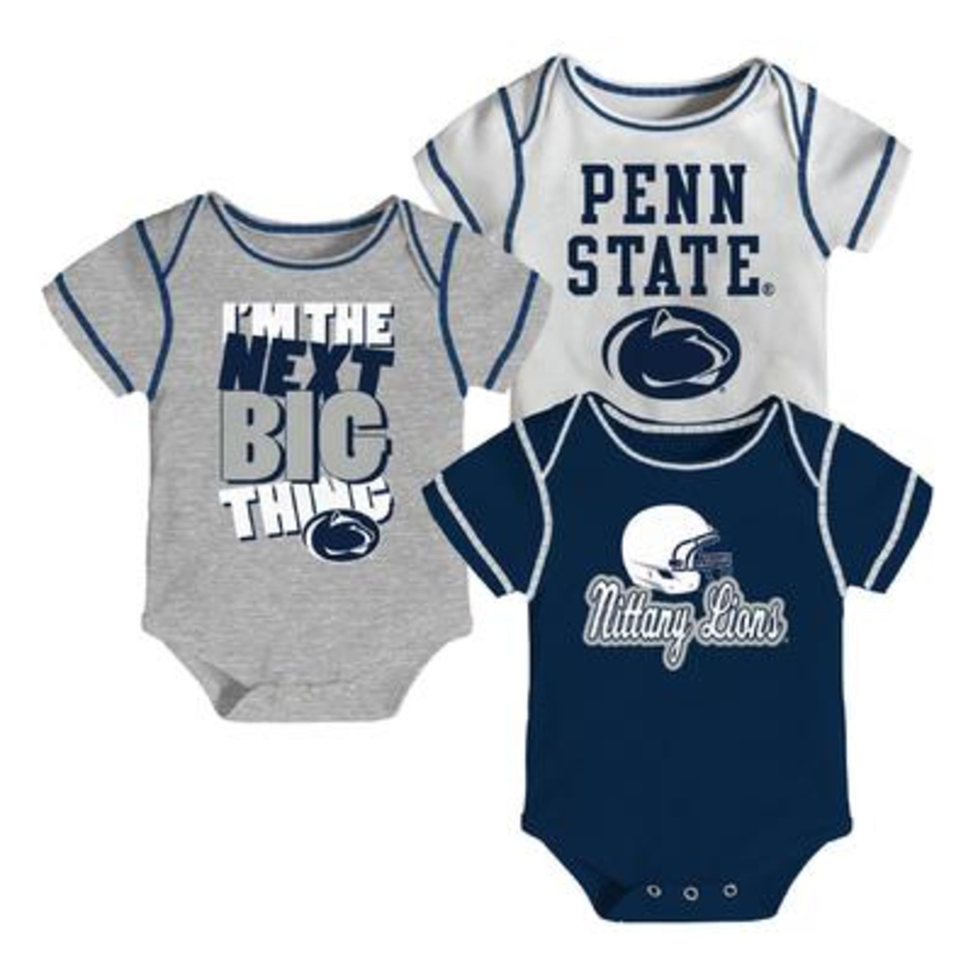 Newborn & Infant Boys' 3-Pack Bodysuits - Penn State University