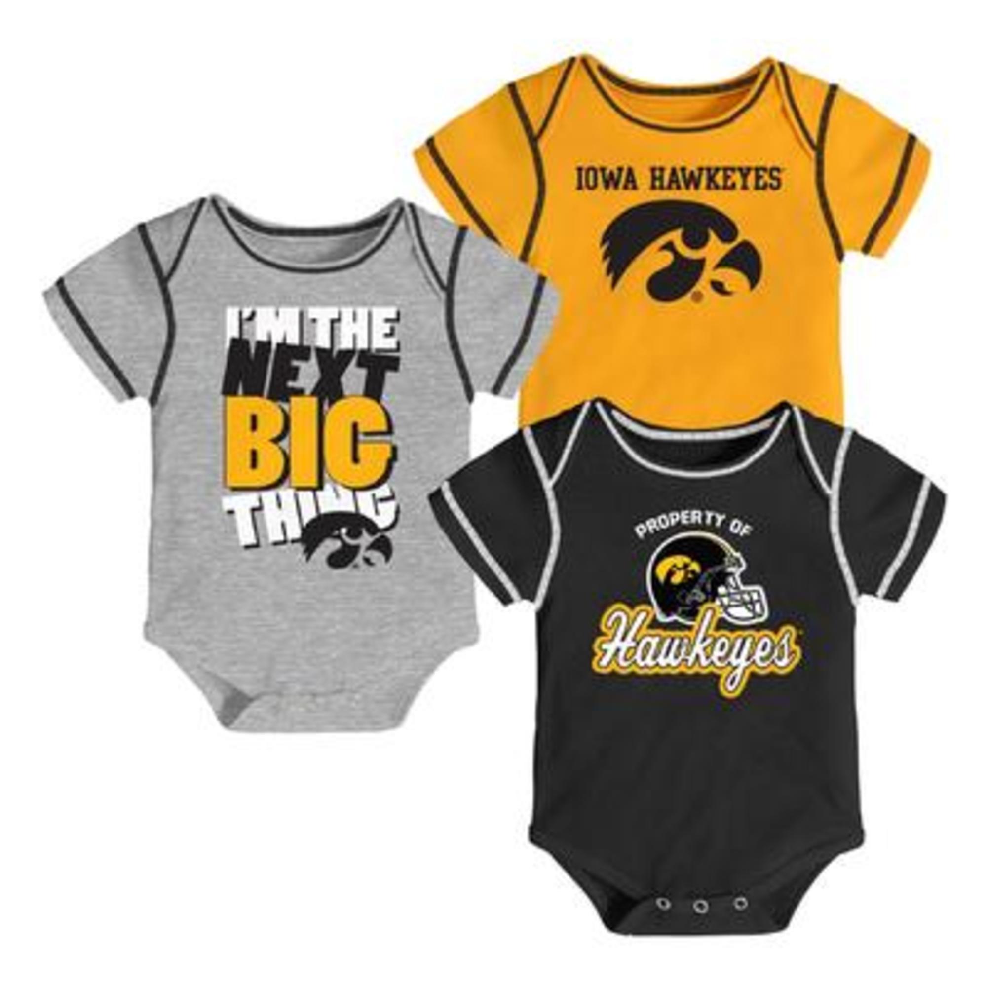Newborn & Infant Boys' 3-Pack Bodysuits - University of Iowa Hawkeyes