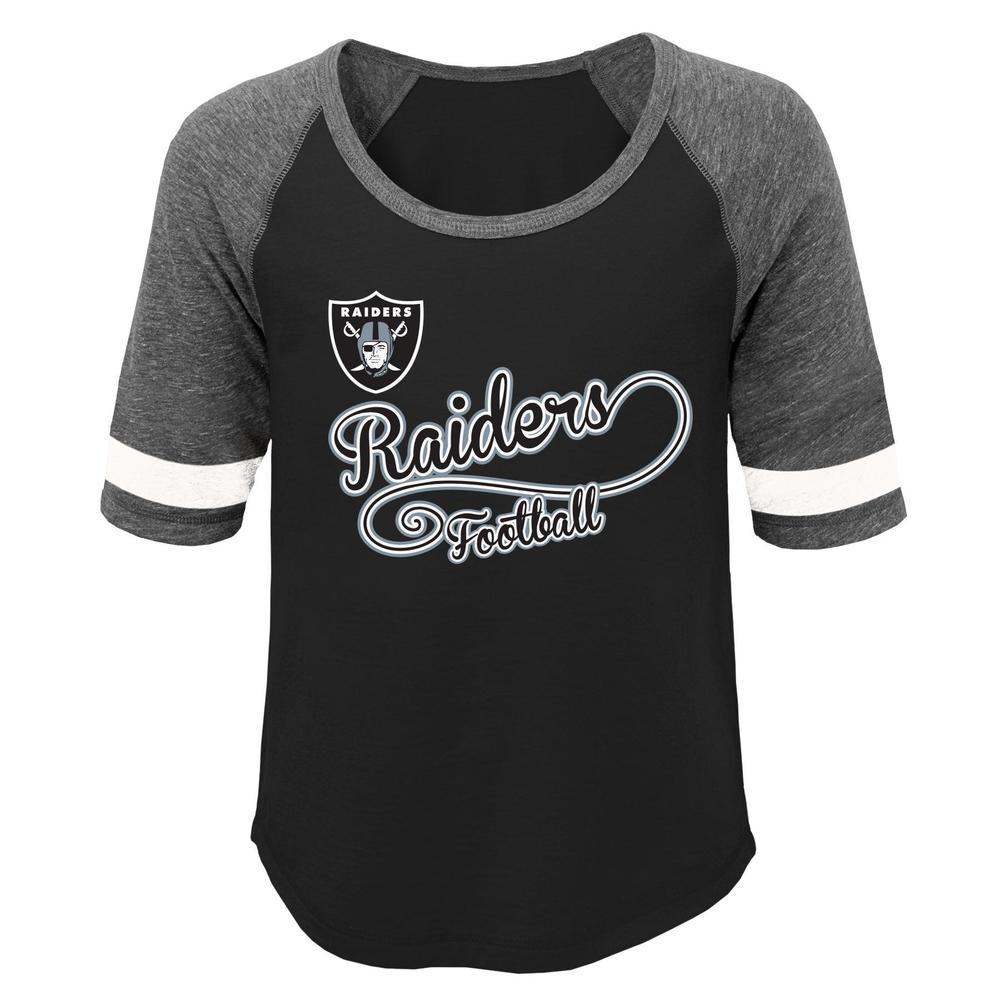 NFL Juniors' Raglan T-Shirt - Oakland Raiders