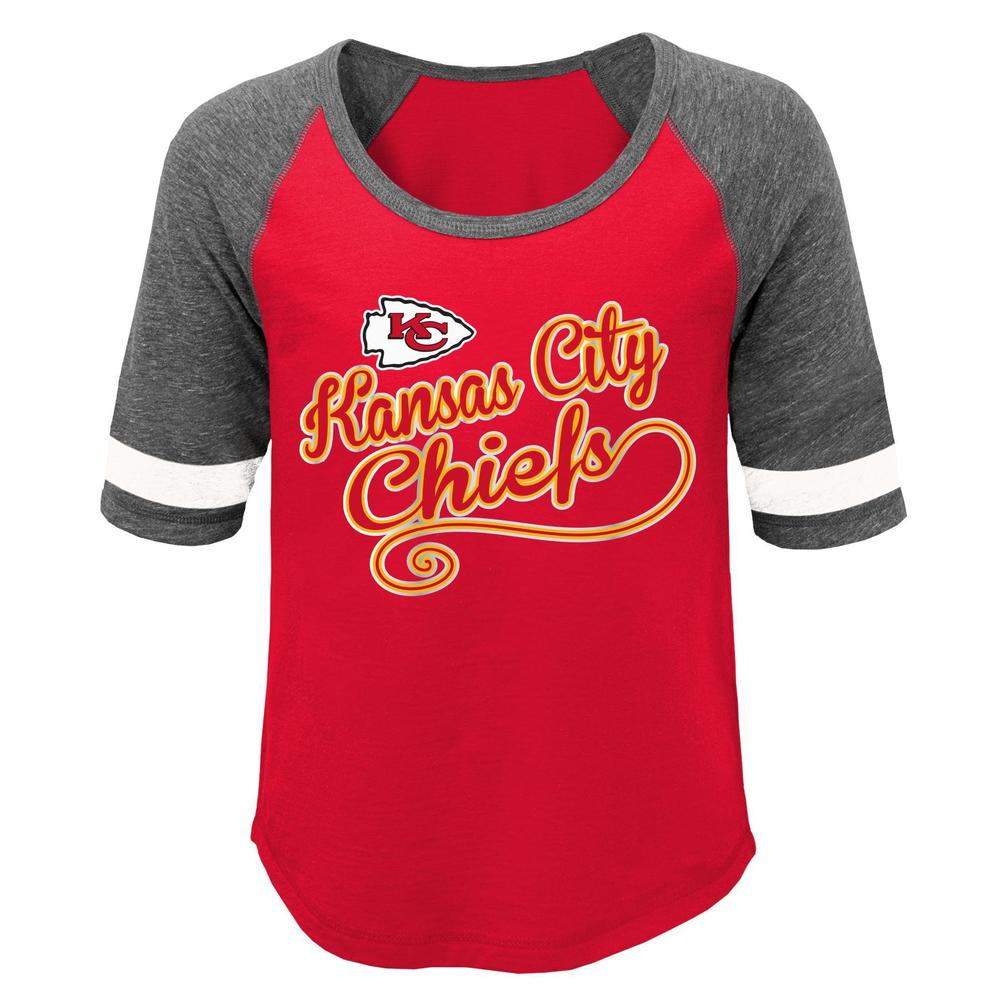 NFL Juniors' Raglan T-Shirt - Kansas City Chiefs