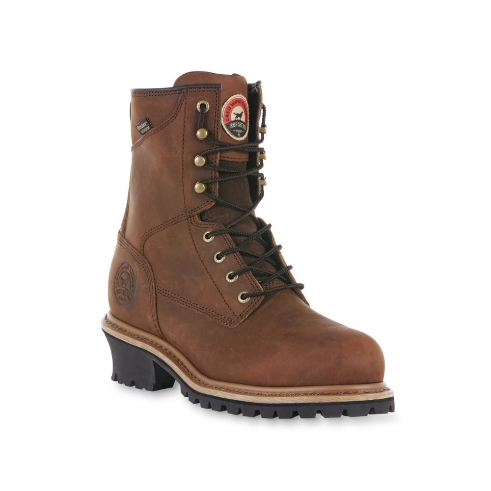 Irish Setter Boots by Red Wing Shoes Men's 8" Steel Toe Mesabi Logger Boot Wide Width - Brown