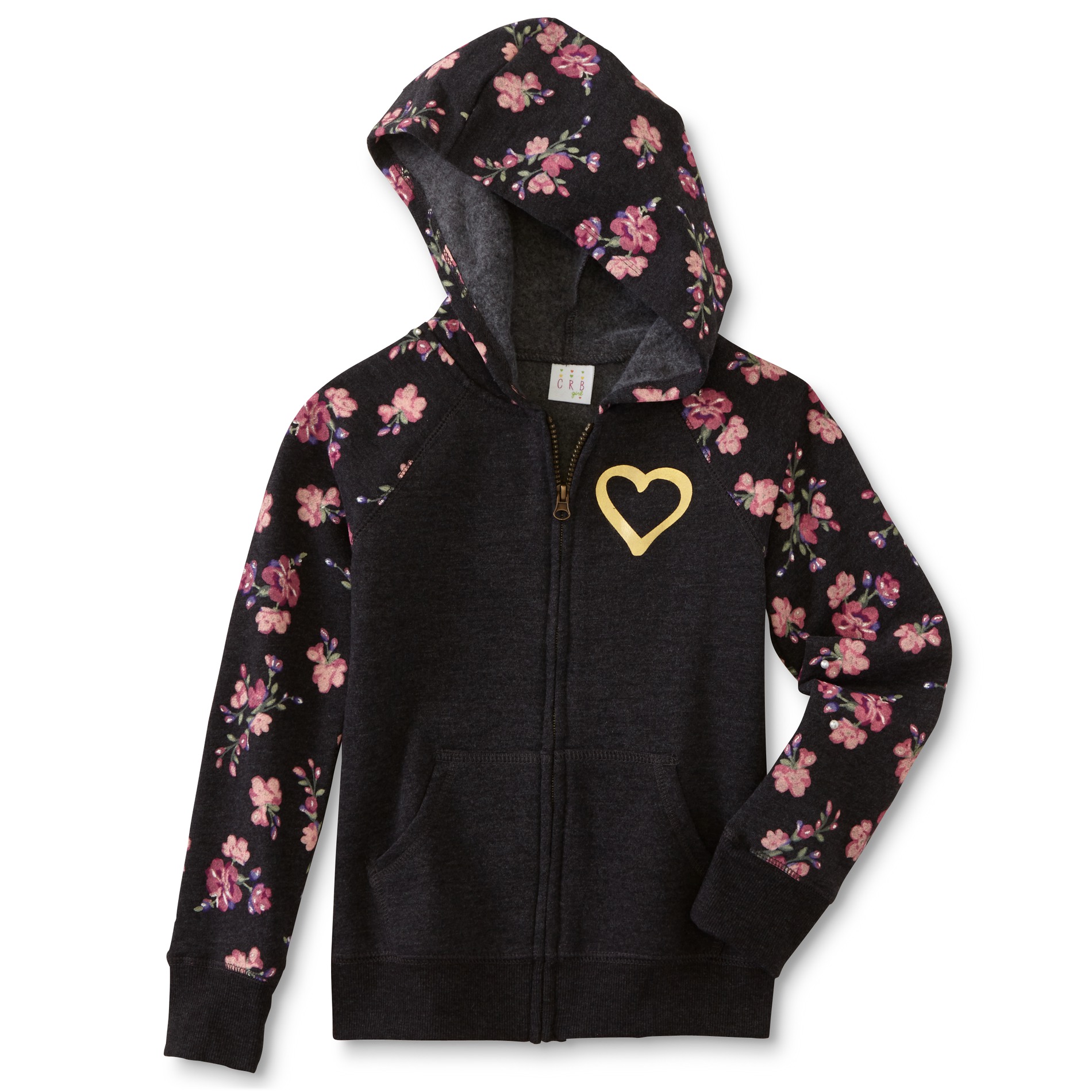 Canyon River Blues Girl's Graphic Hoodie Jacket - Floral