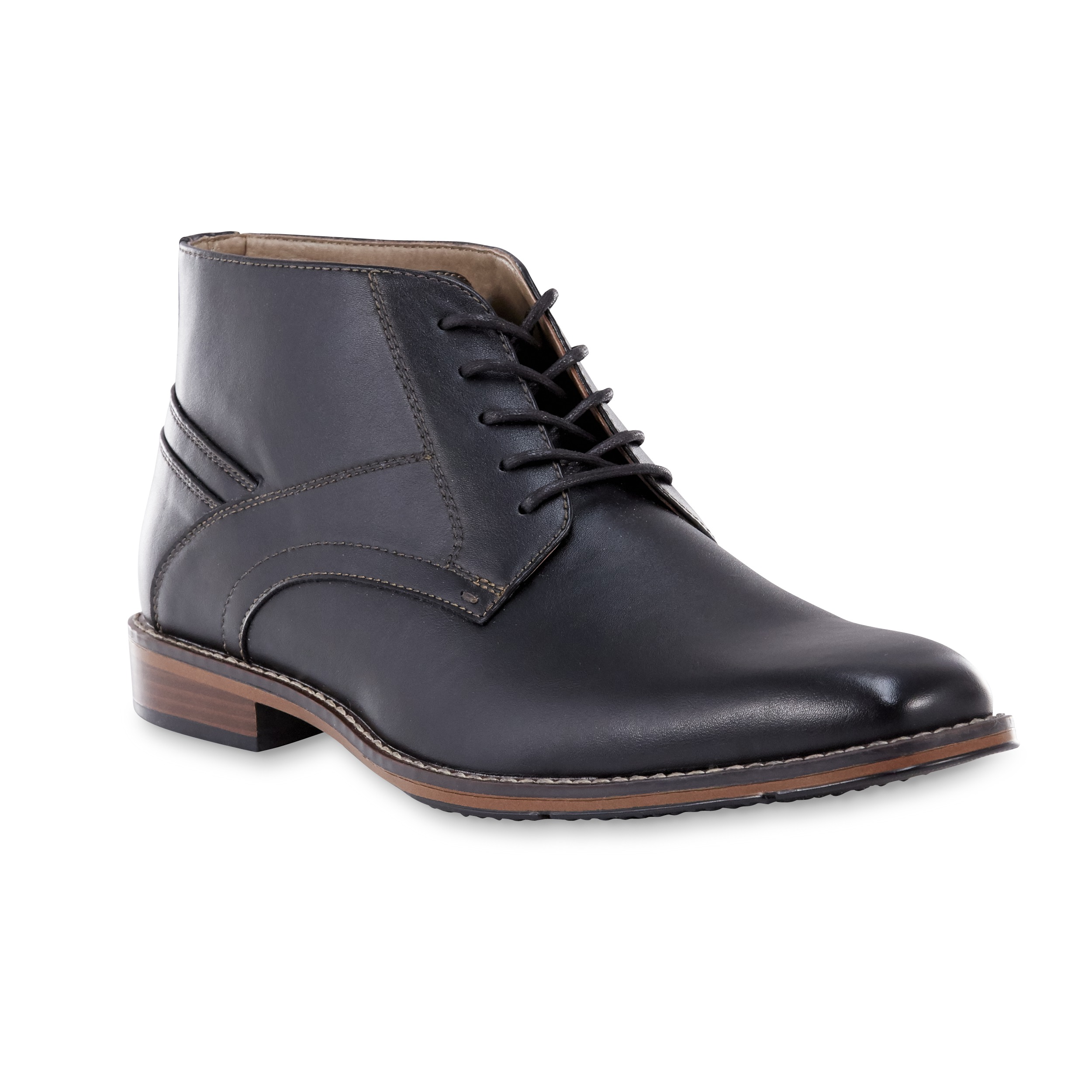 SM New York Men's Damon Leather Boot - Black