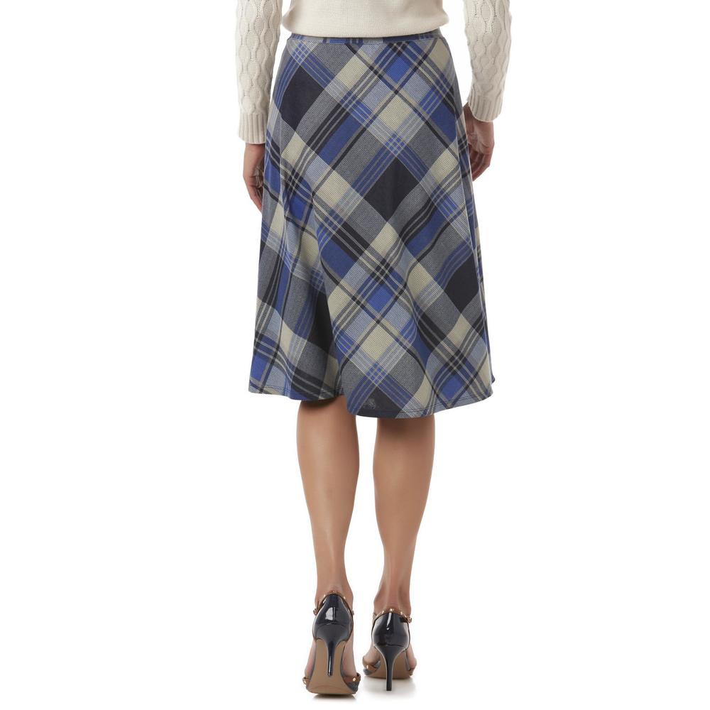 Laura Scott Women's A-Line Skirt - Plaid