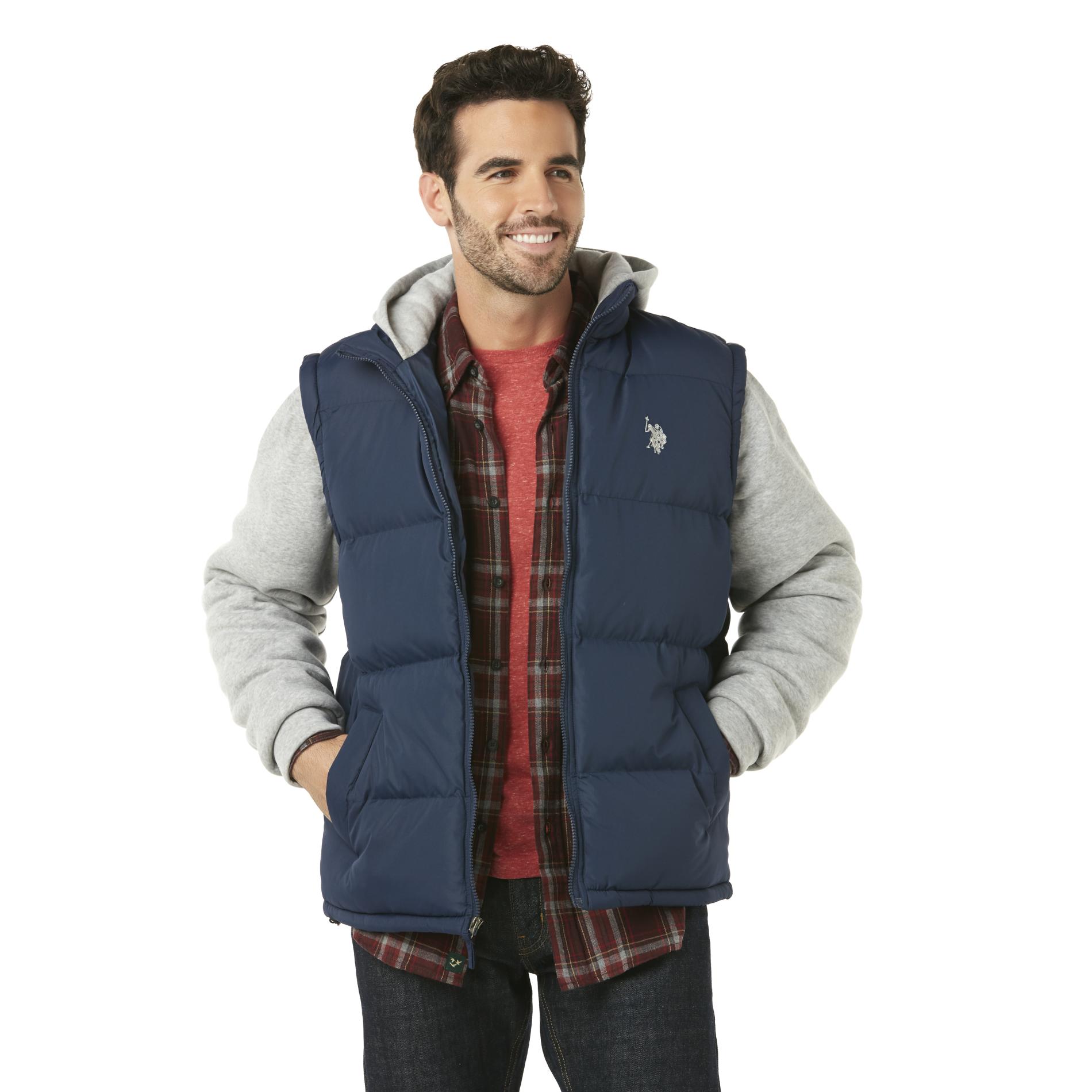 US Polo Assn. Men's Layered-Look Puffer Vest - Sears