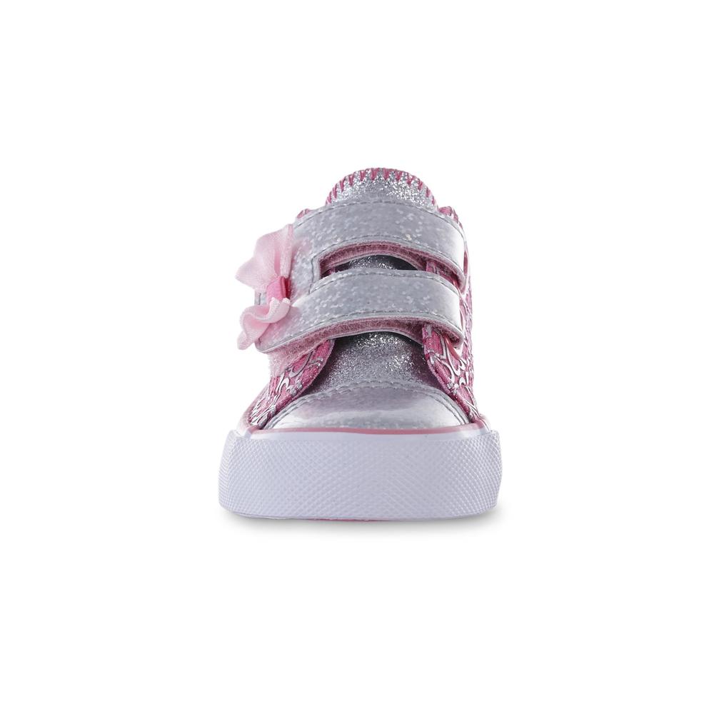 Roebuck & Co. Toddler Girls' Lil Maisy Pink/Silver/Heart Casual Shoe