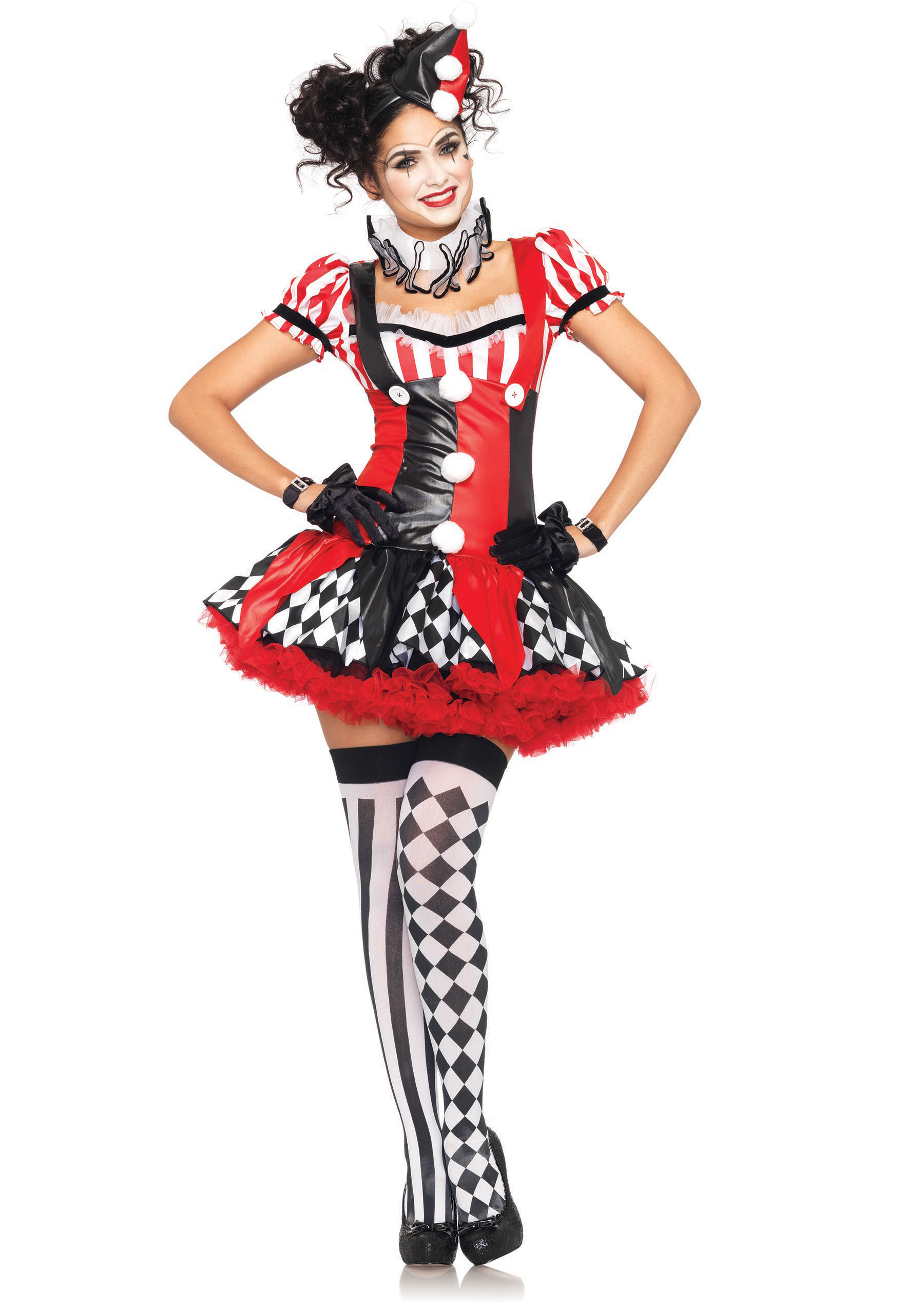 Leg Avenue  Harlequin Clown 3 Piece Costume
