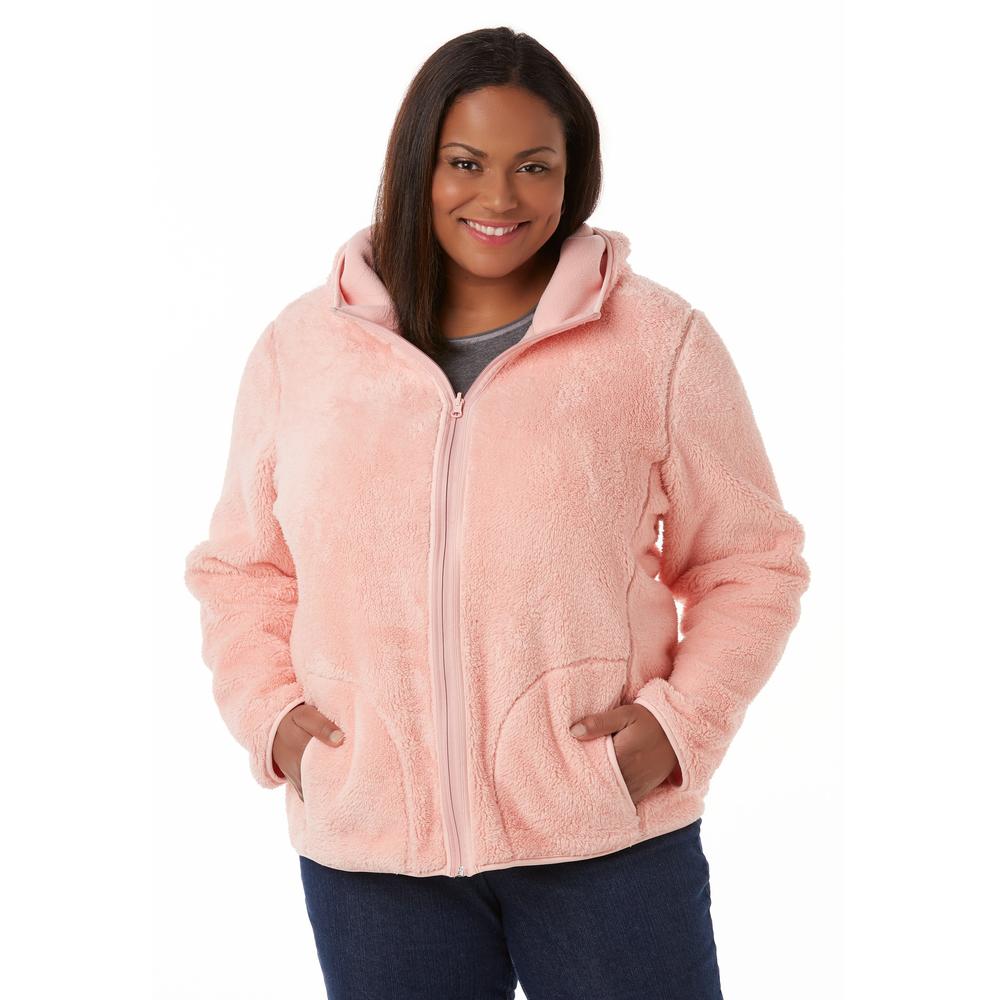 Laura Scott Women's Plus Reversible Fleece Jacket