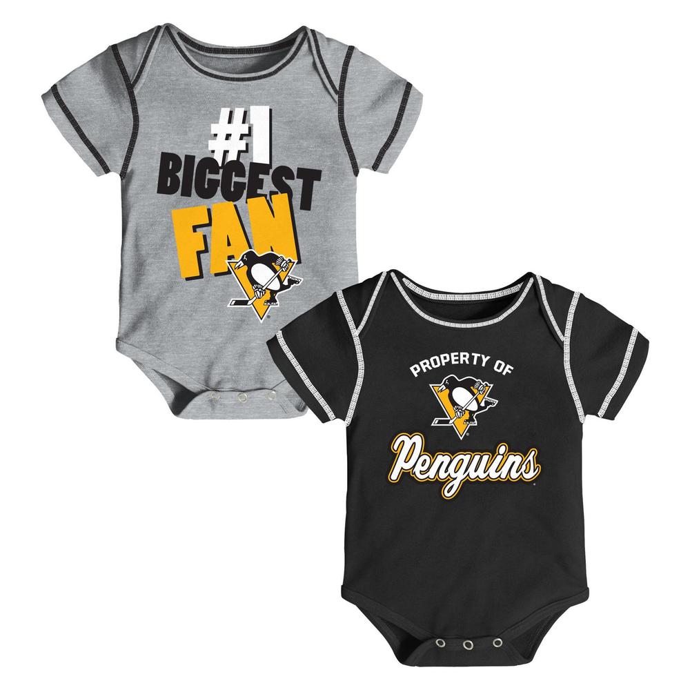 NHL Infant Boys' 2-Pack Bodysuits - Pittsburgh Penguins