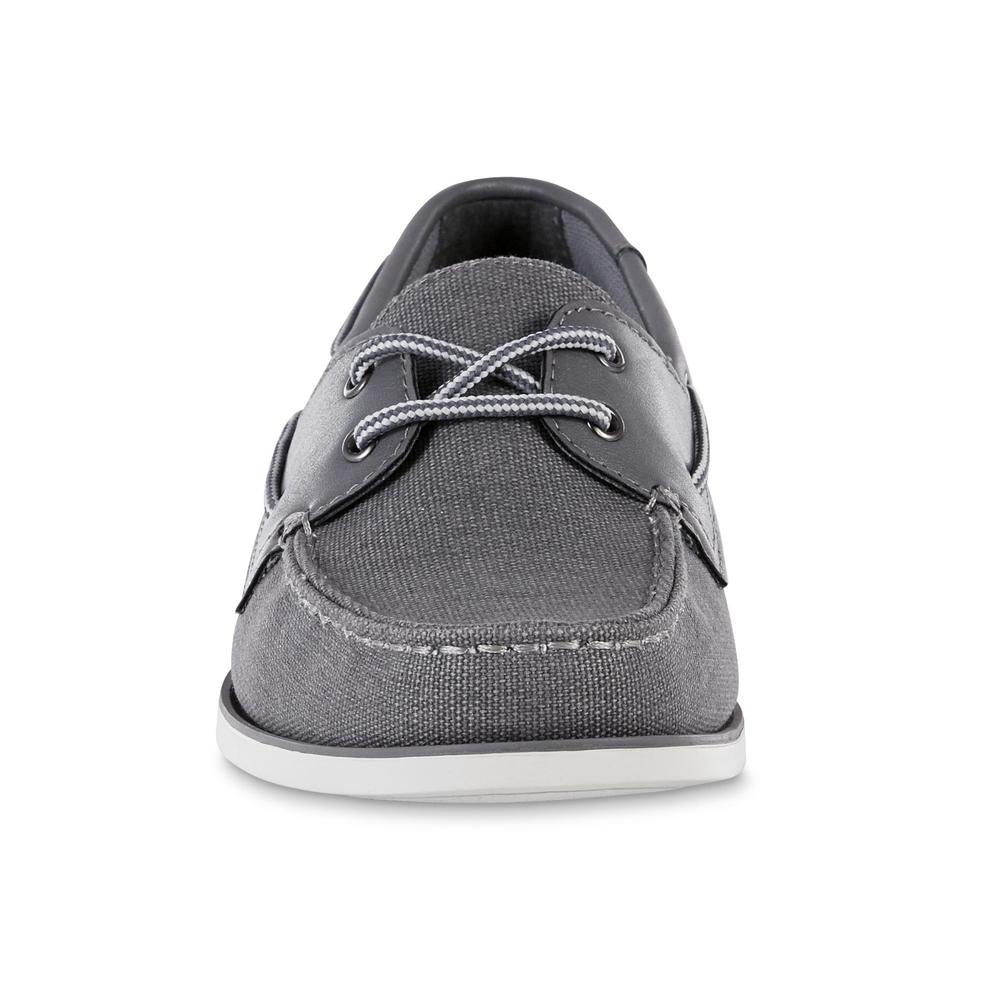 Simply Styled Men's Canvas Boat Shoe - Gray
