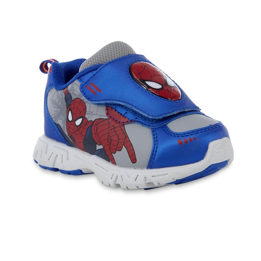 Marvel Toddler Boys' Spider-Man Blue Light-Up Athletic Shoe