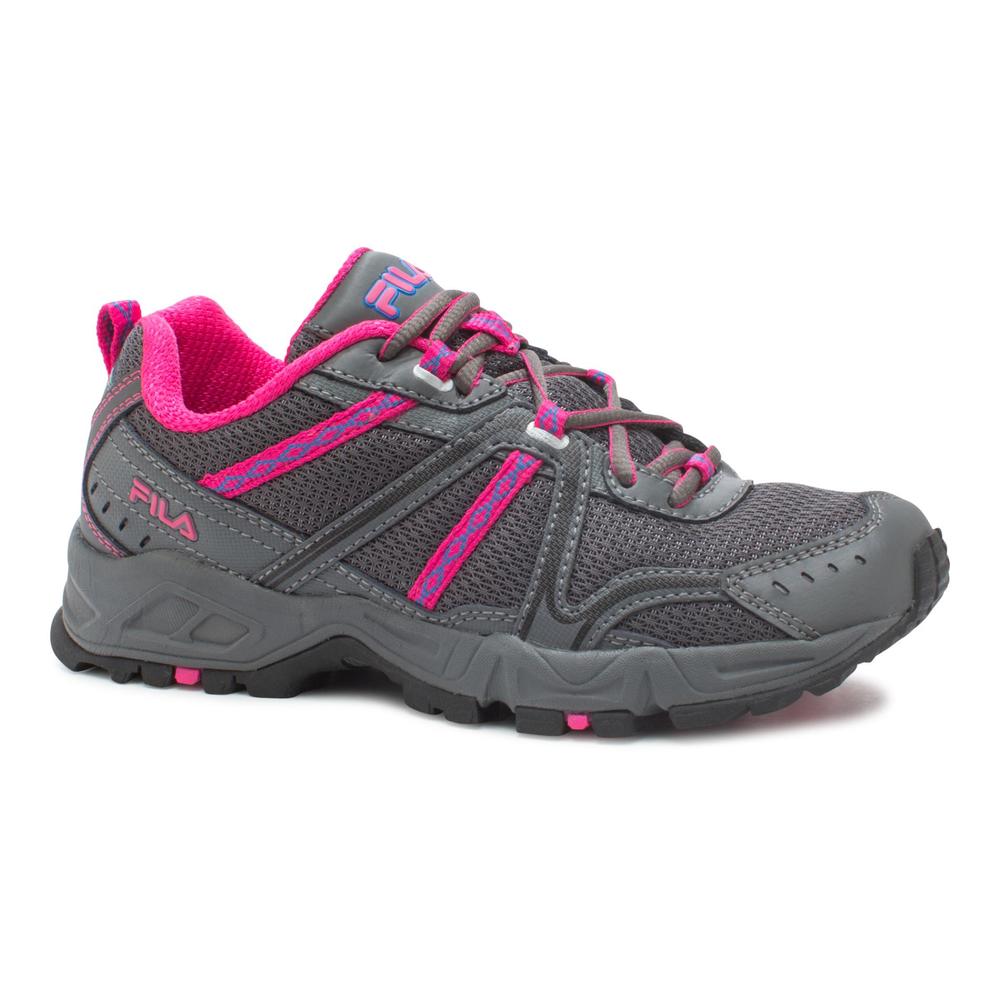 Fila Women's Ascent 12 Running Shoe - Gray/Neon Pink