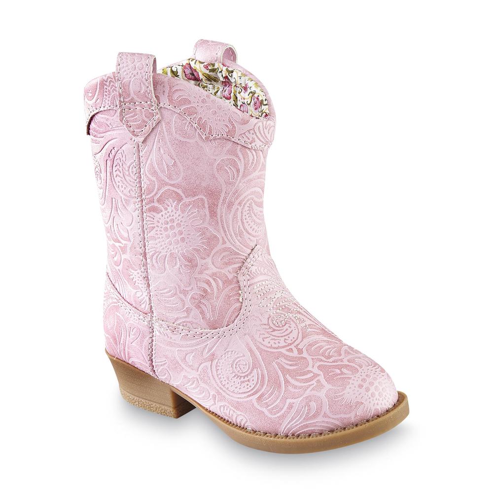 Natural Steps Girls' Stampede Pink Cowboy Boot