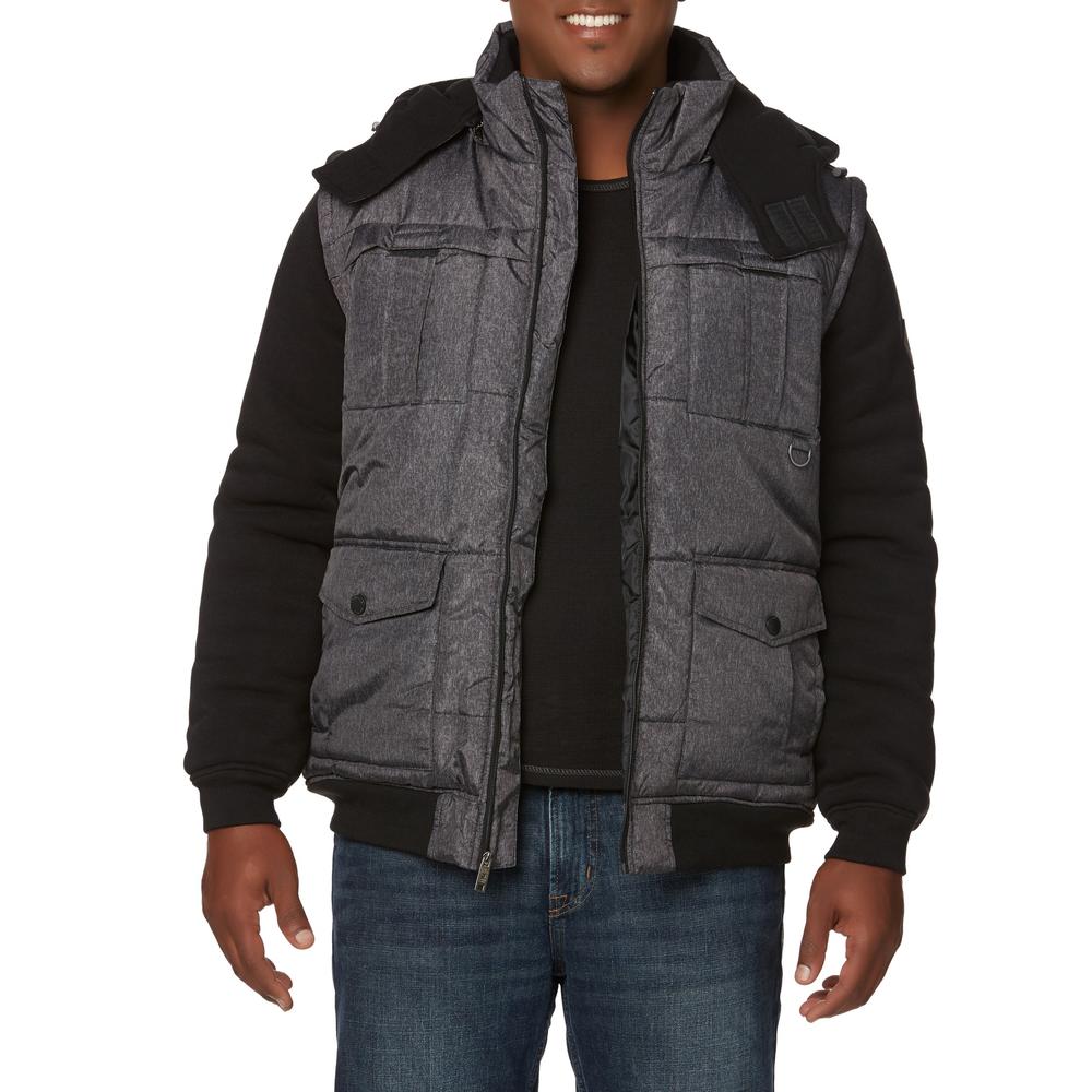 Southpole Young Men's Layered-Look Hooded Puffer Jacket