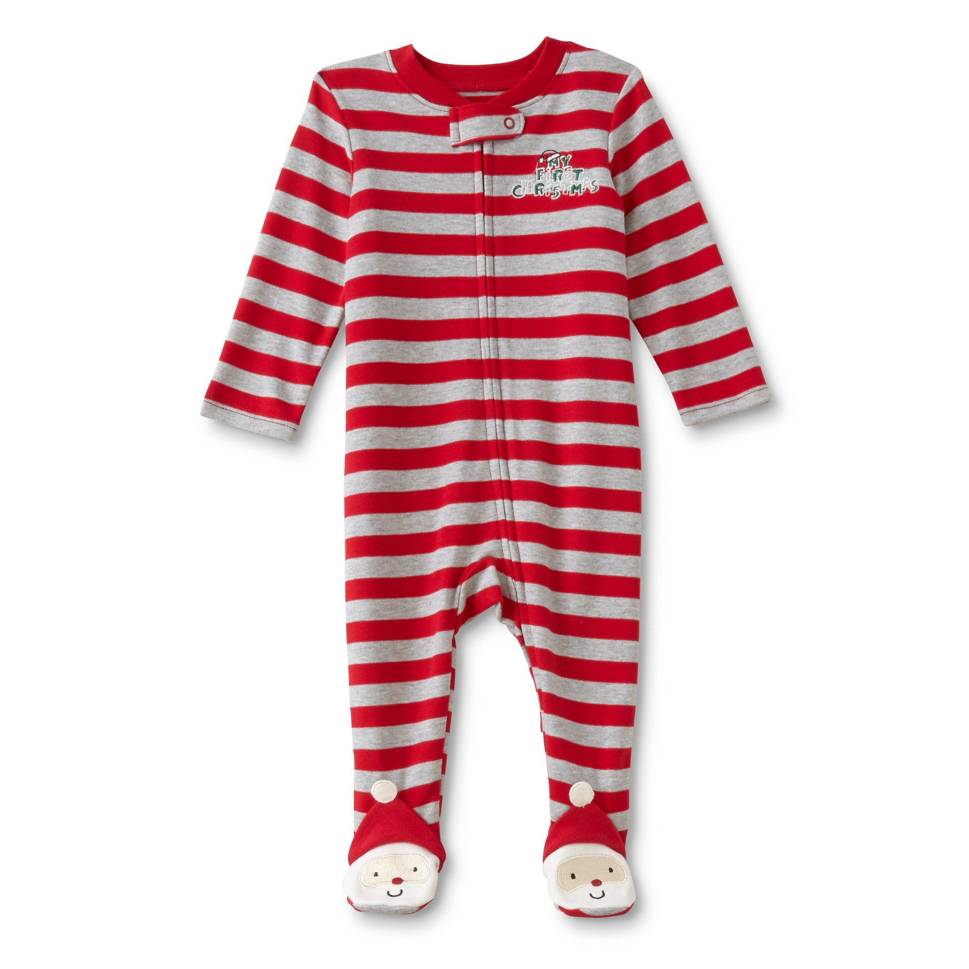 Little Wonders Newborn Boys' Christmas Sleeper Pajamas - Santa