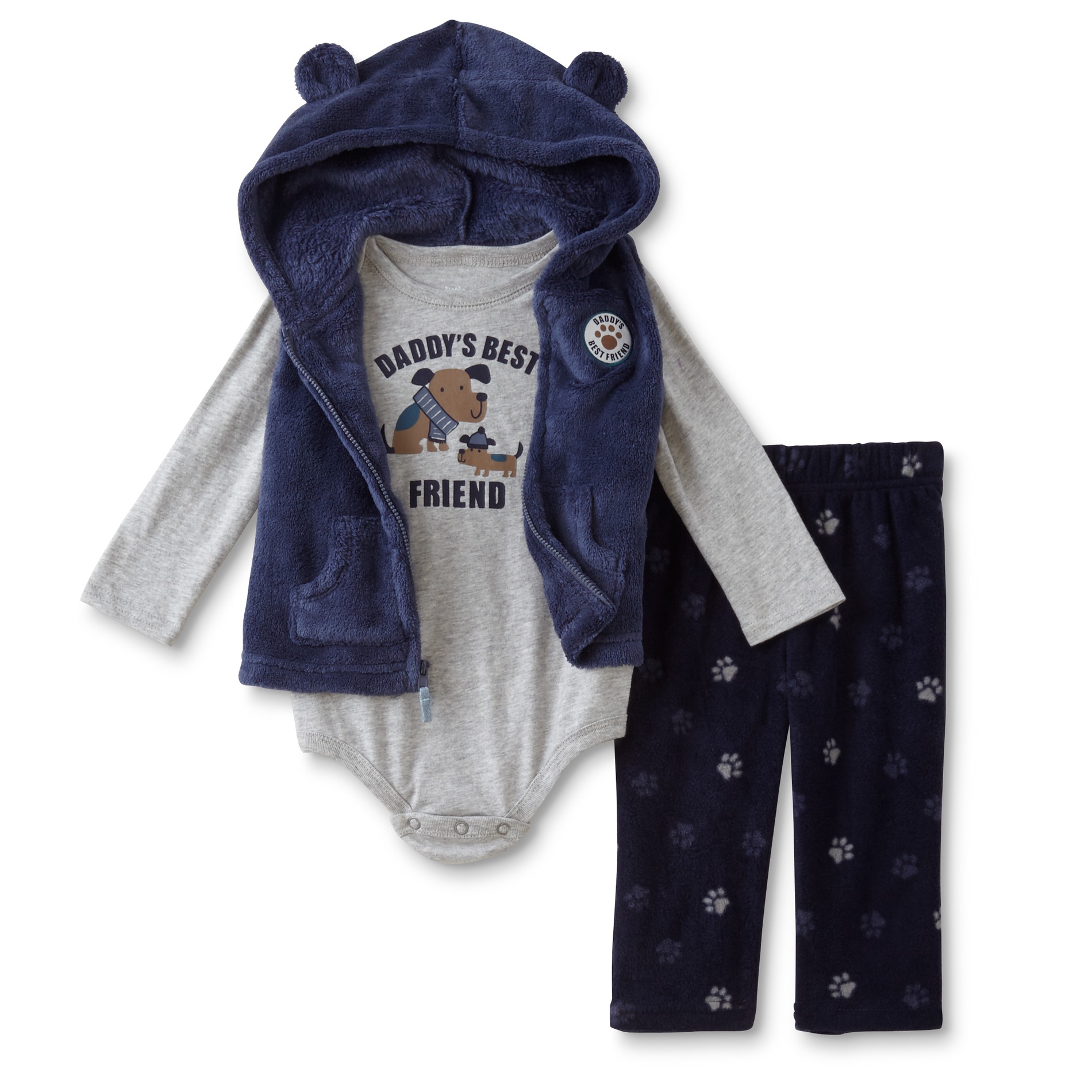 Little Wonders Newborn & Infant Boys' Vest, Bodysuit & Pants - Dogs