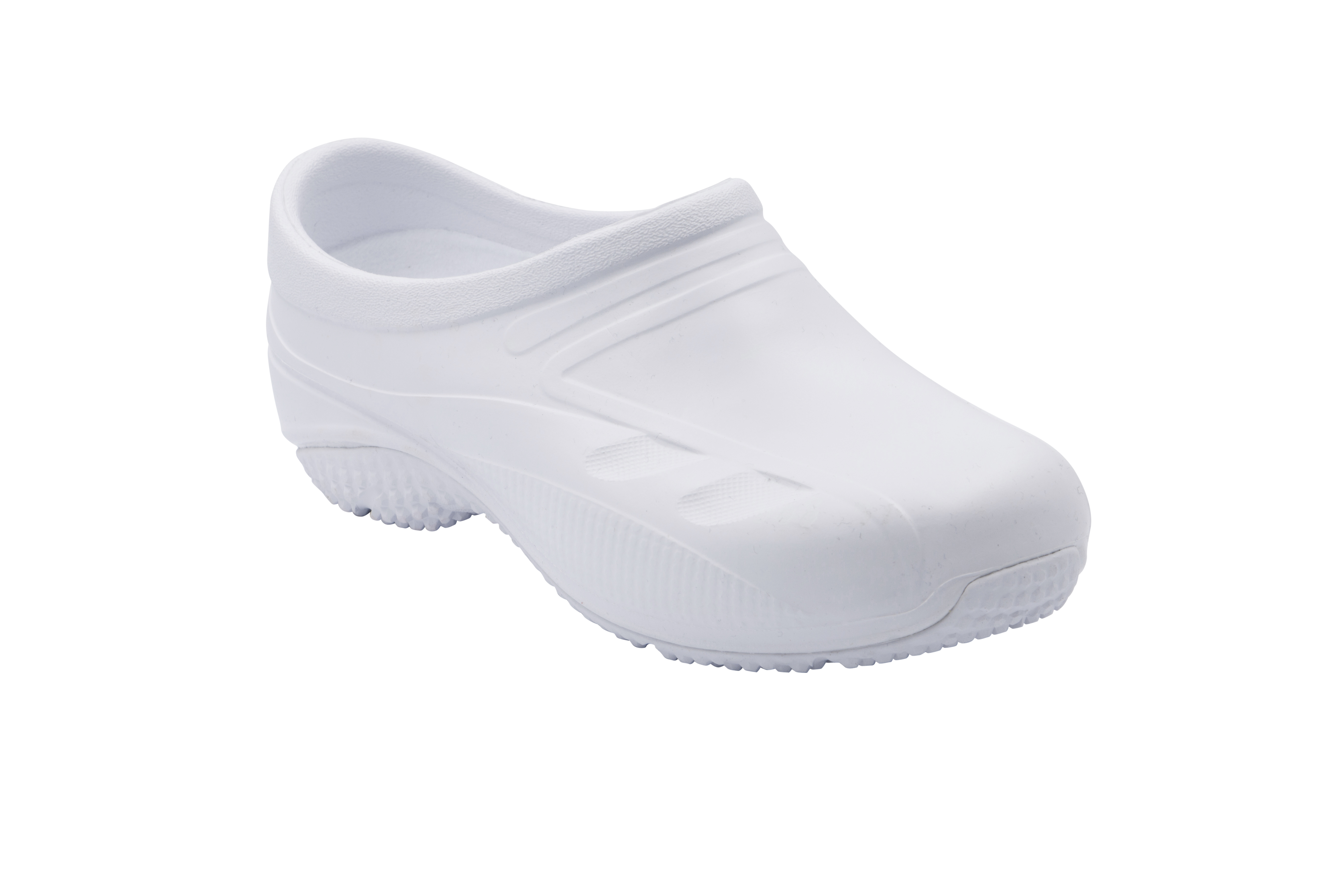 AnyWear Women's Slip Resistant Injected Closed Back Clog - White