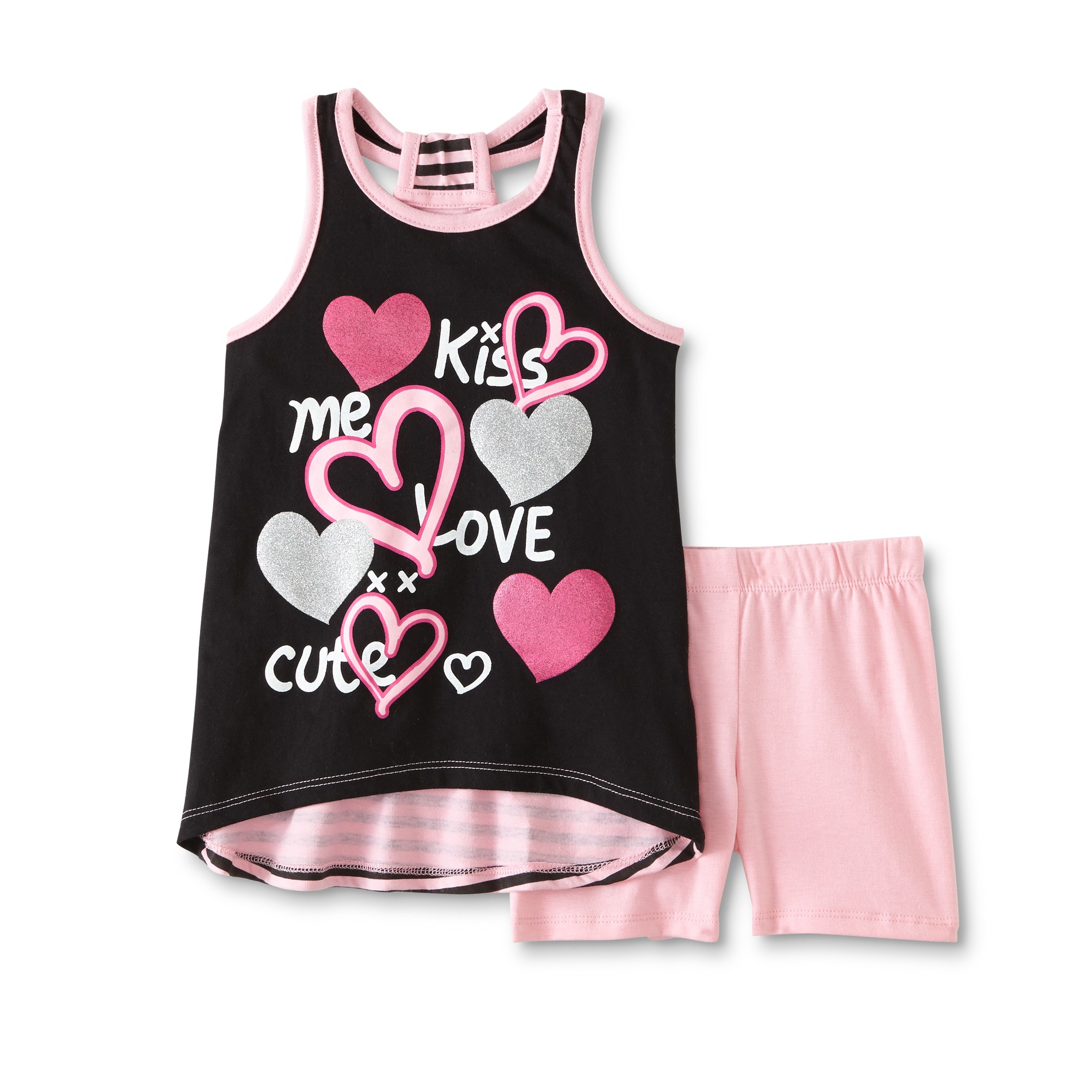 Young Hearts Infant & Toddler Girls' Tank Top & Shorts - Kiss Me
