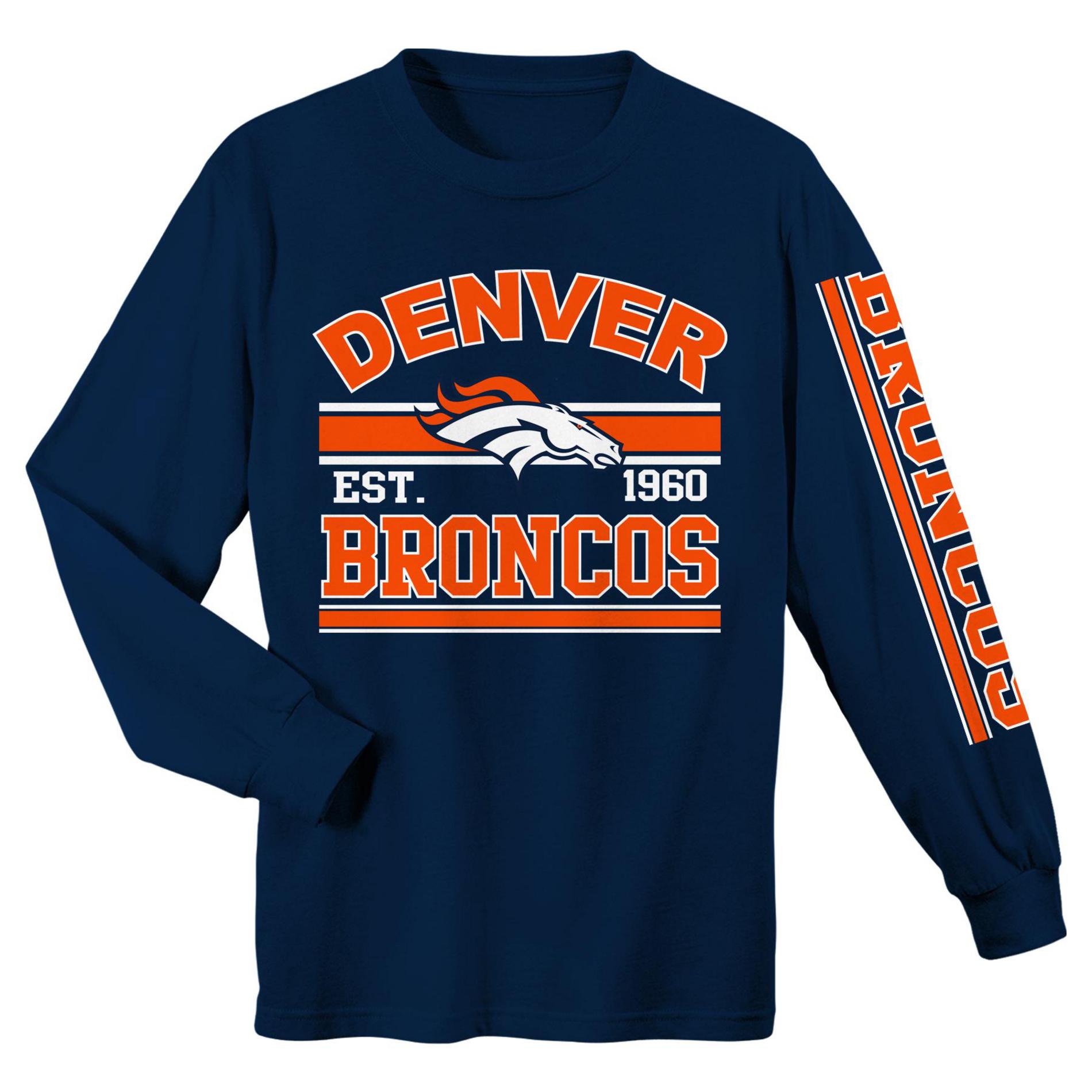 NFL Boys' Long-Sleeve Graphic T-Shirt - Denver Broncos