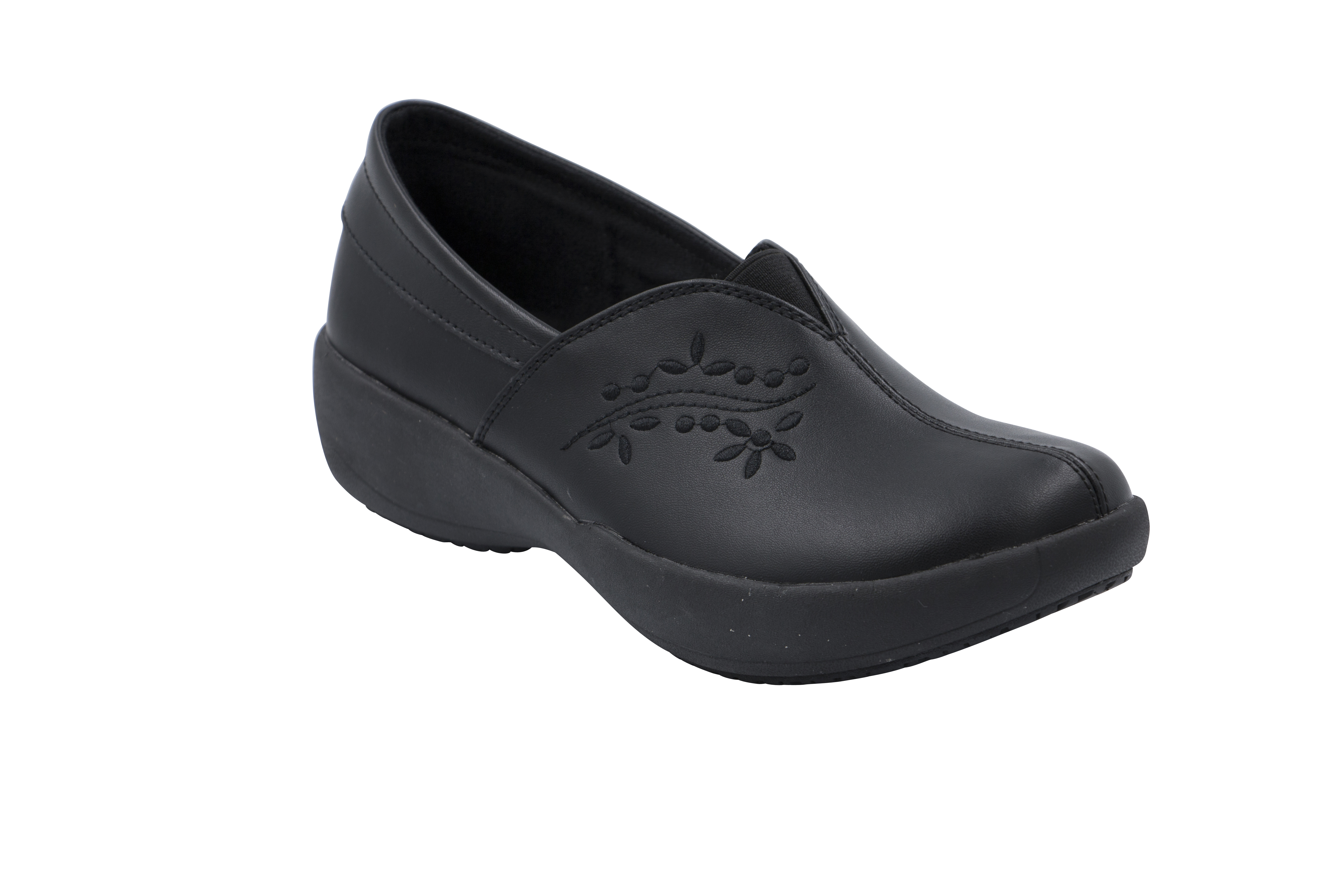 Cherokee Footwear Women's Mimi Black Leather Step In Shoe