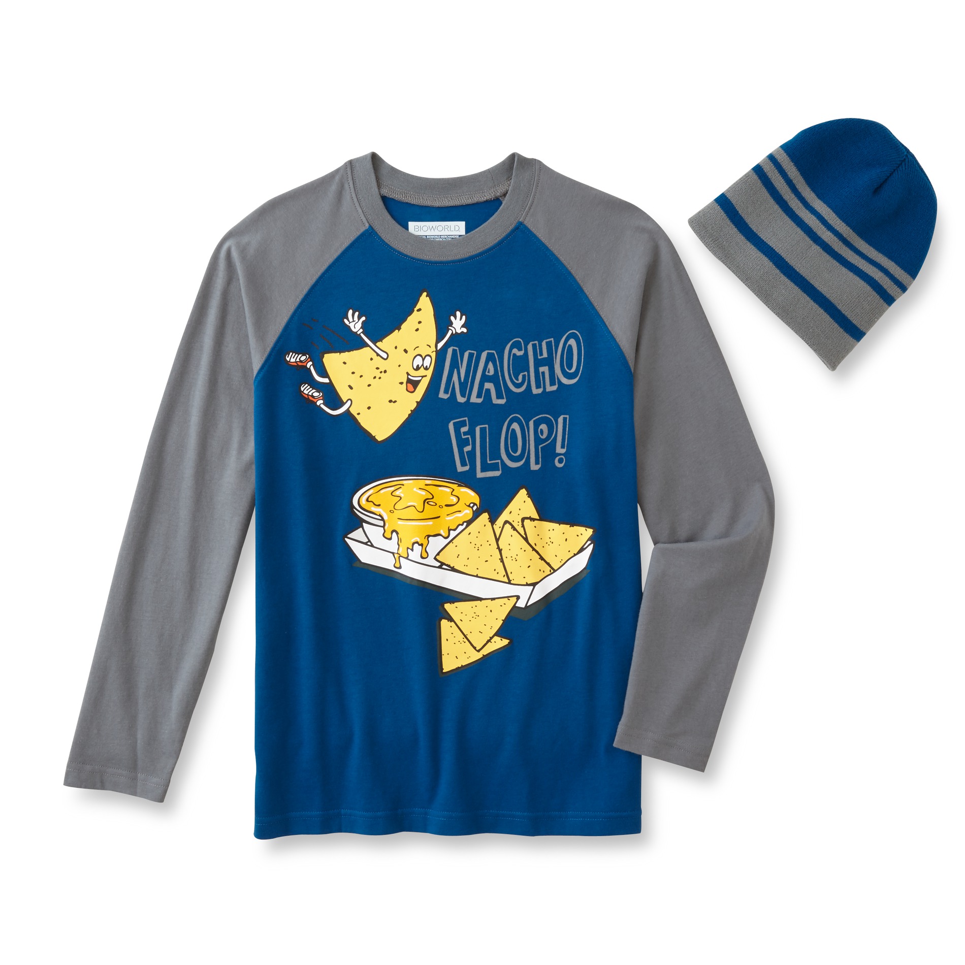 Boys' Graphic T-Shirt & Beanie - Nachos