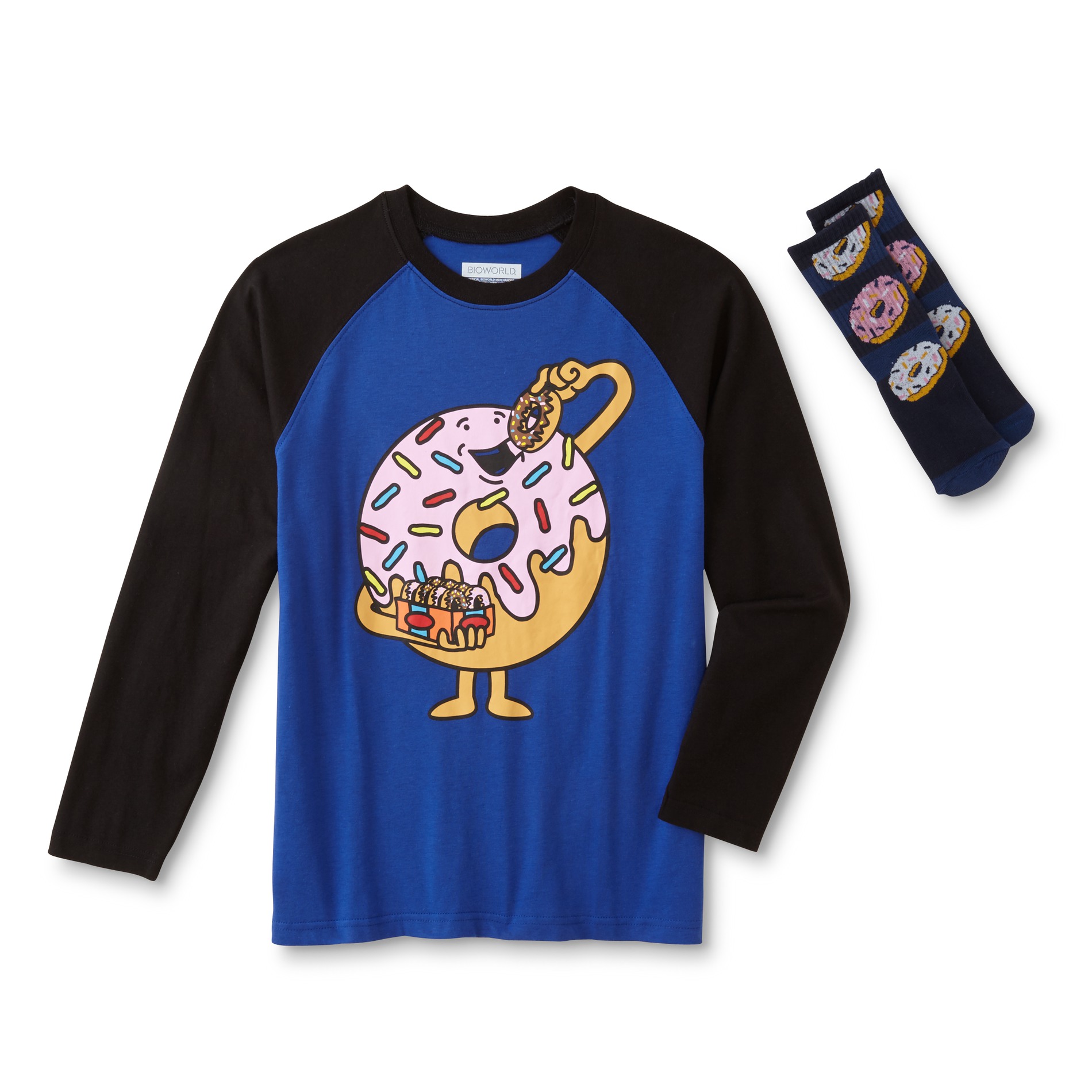 Boys' Graphic T-Shirt & Socks - Donuts
