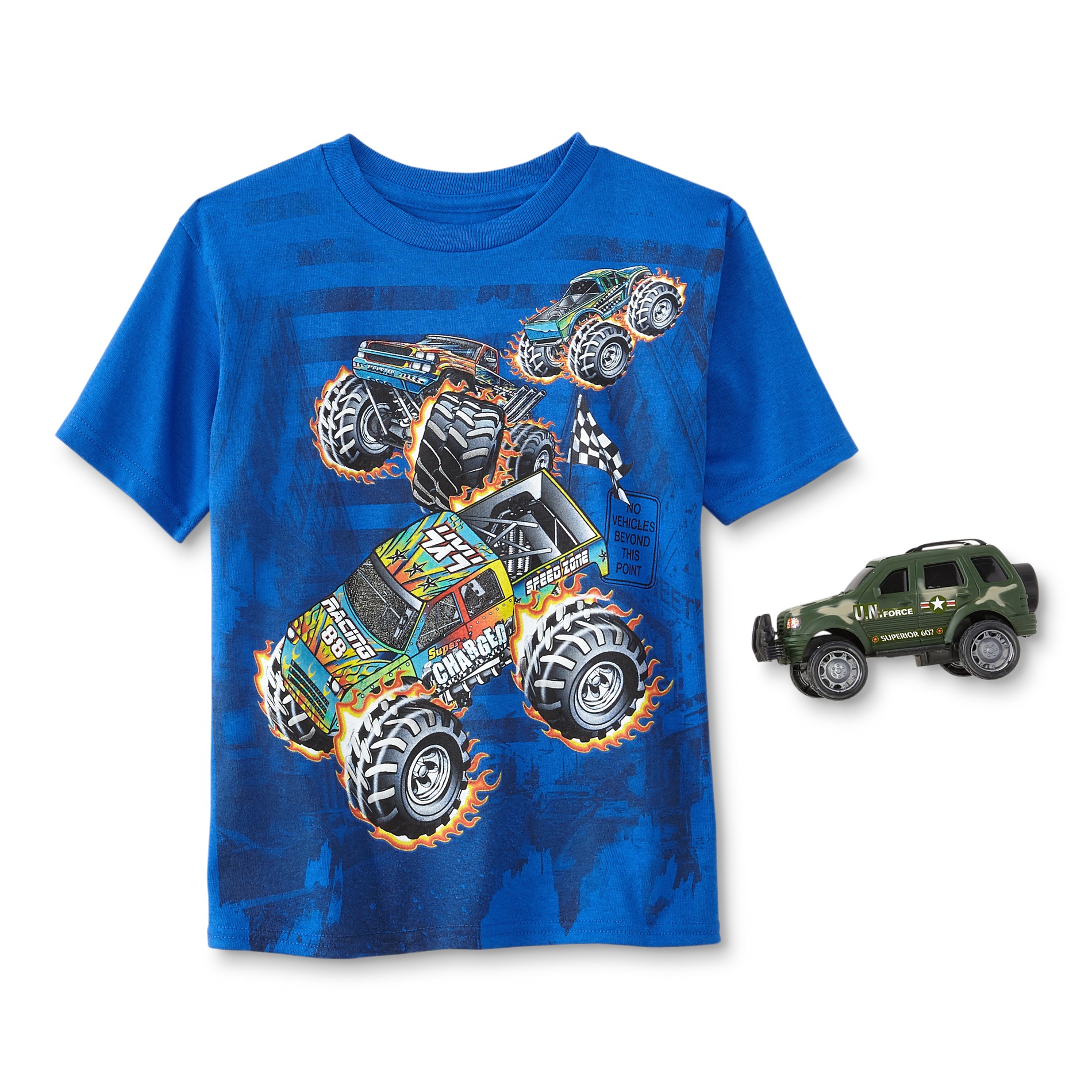 Boys' Graphic T-Shirt & Toy - Monster Truck