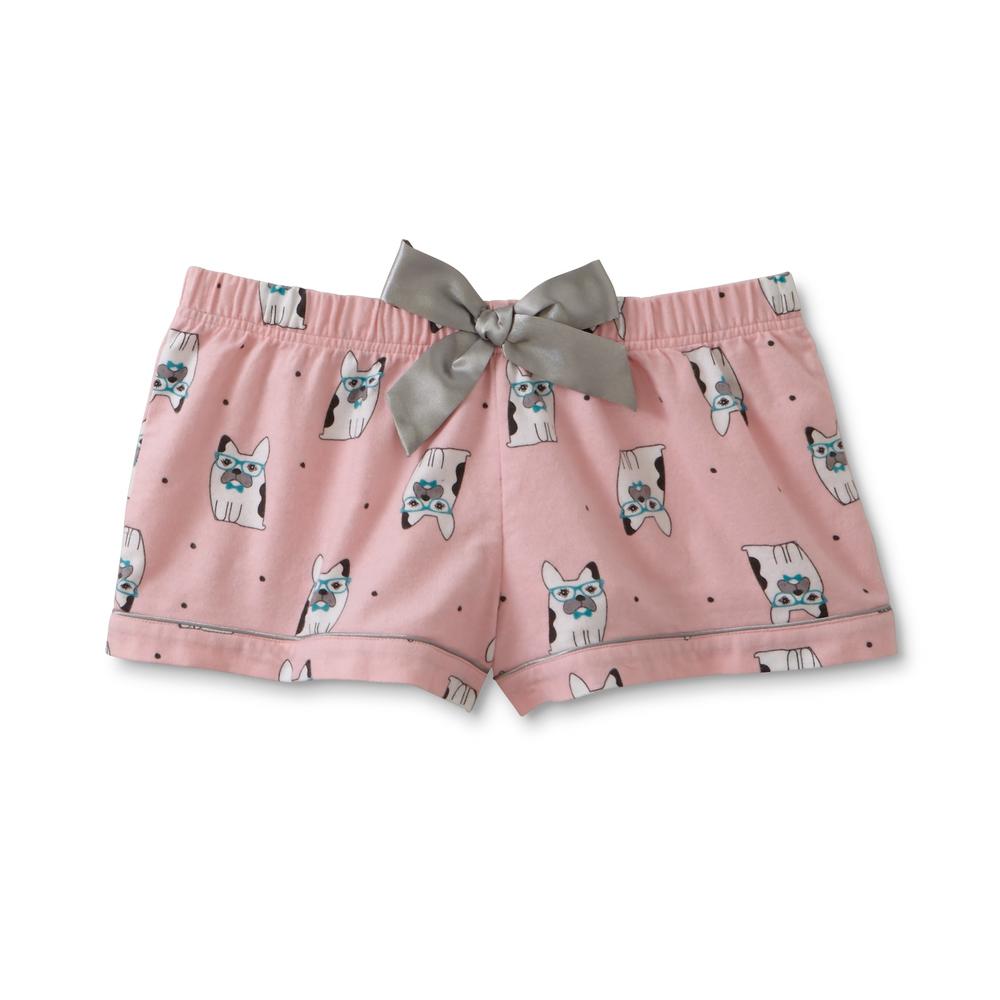 Joe Boxer Juniors' Pajama Top, Shorts & Sleep Mask - Nerdy Dogs