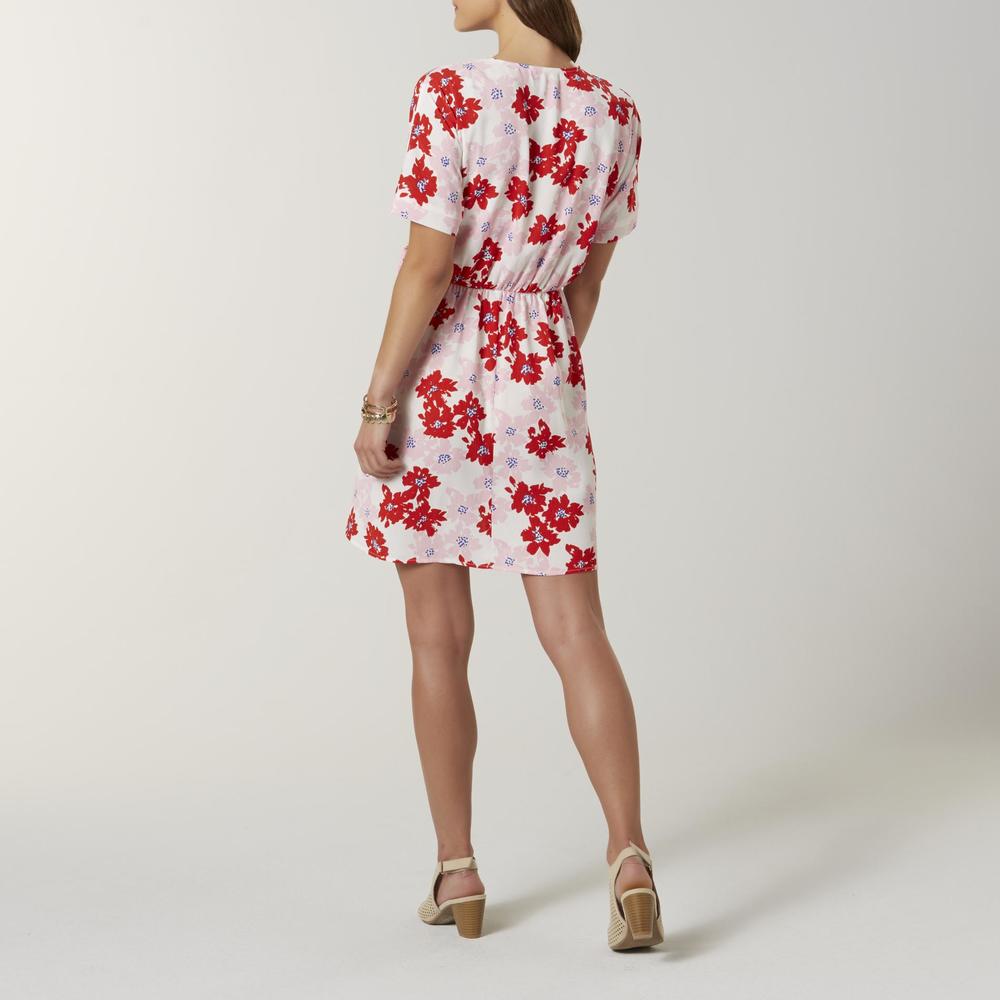 Simply Styled Women's Surplice Dress - Floral