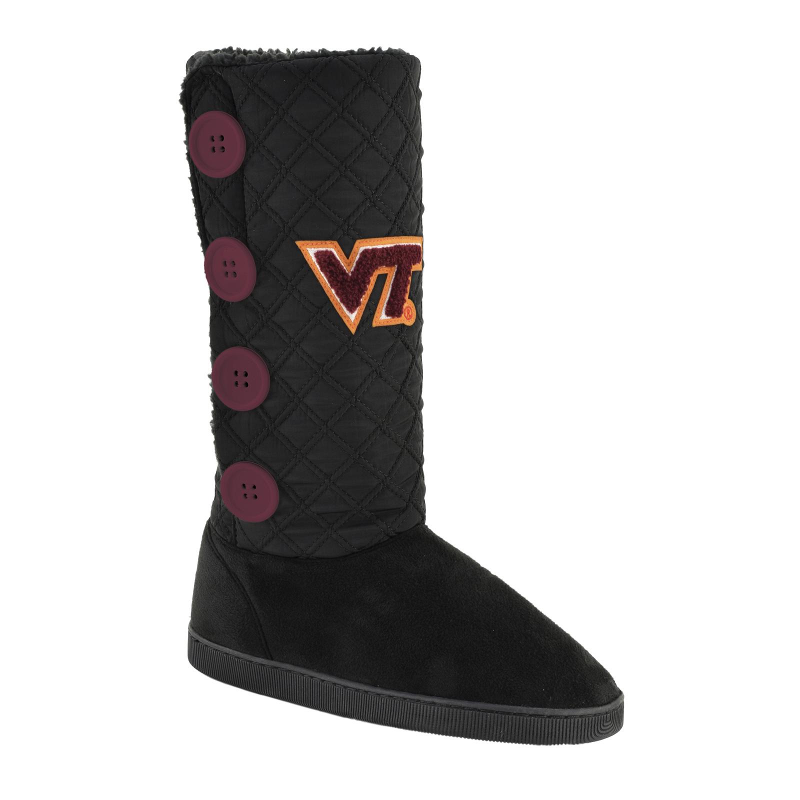 NCAA Women's Virginia Tech Hokies Black/Red Boot Slipper, Size: Small NCAA Women's Virginia Tech Hokies Black/Red Boot Slipper, Size: Small