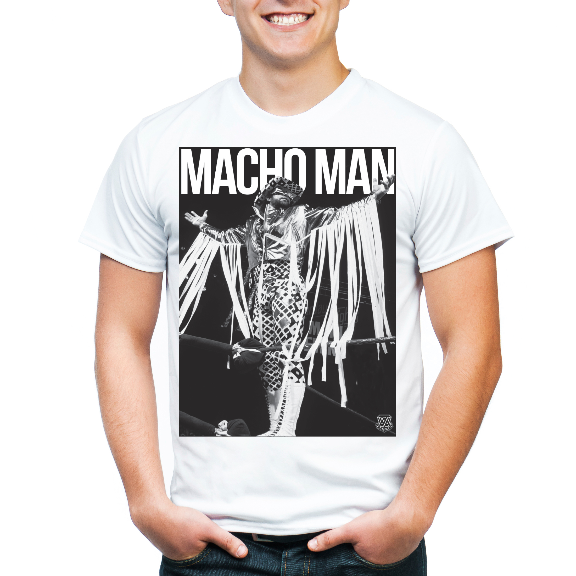 Freeze WWE Macho Man Randy Savage Still Shot Photo Men's Short Sleeve Graphic Tee T-Shirt