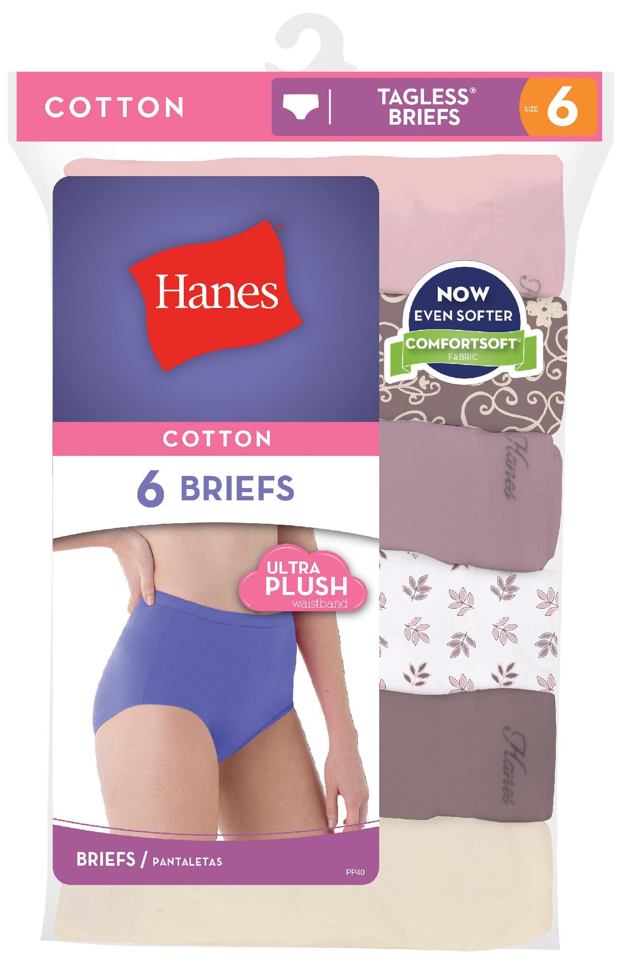 Hanes Women&#8217;s Underwear 6 Pack Briefs Multicolored